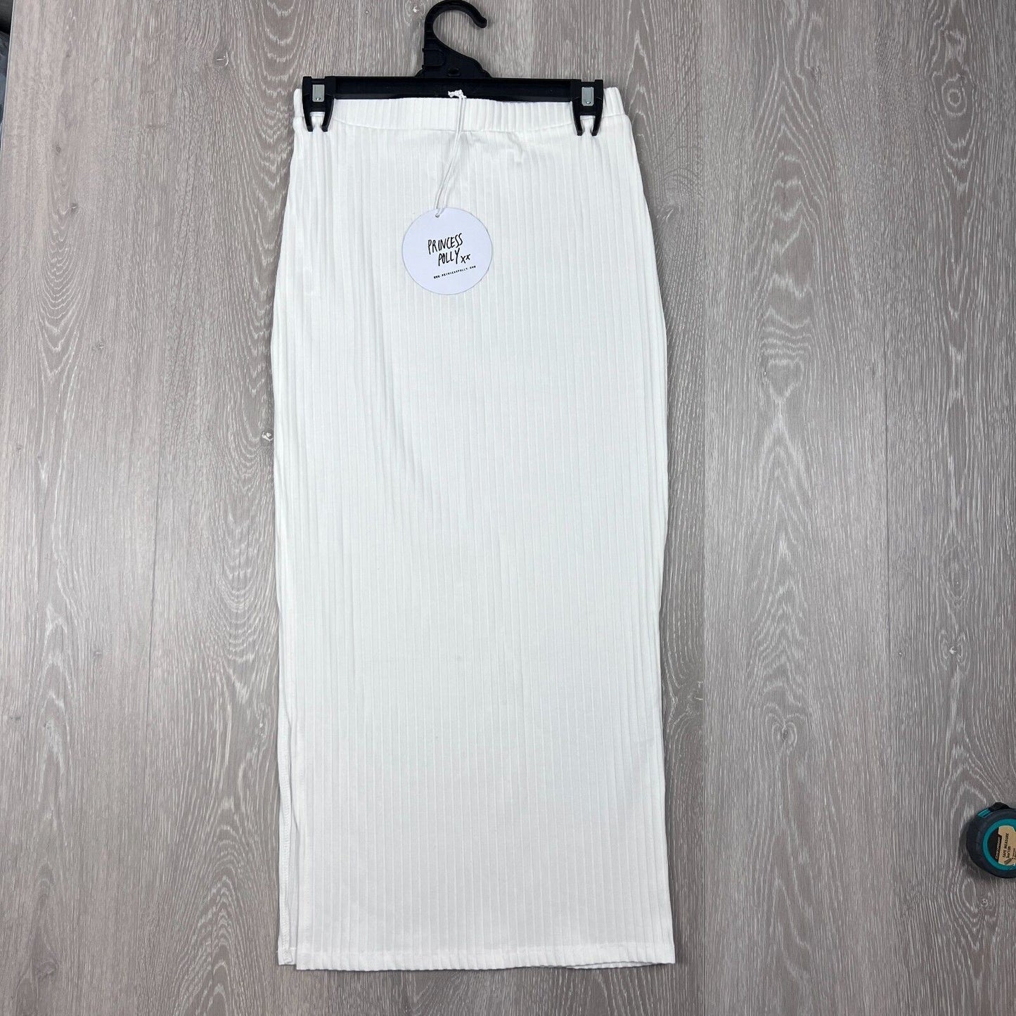 Princess Polly Womens Ribbed Long Skirt Side Slit Ellie Set Size 10 (New)