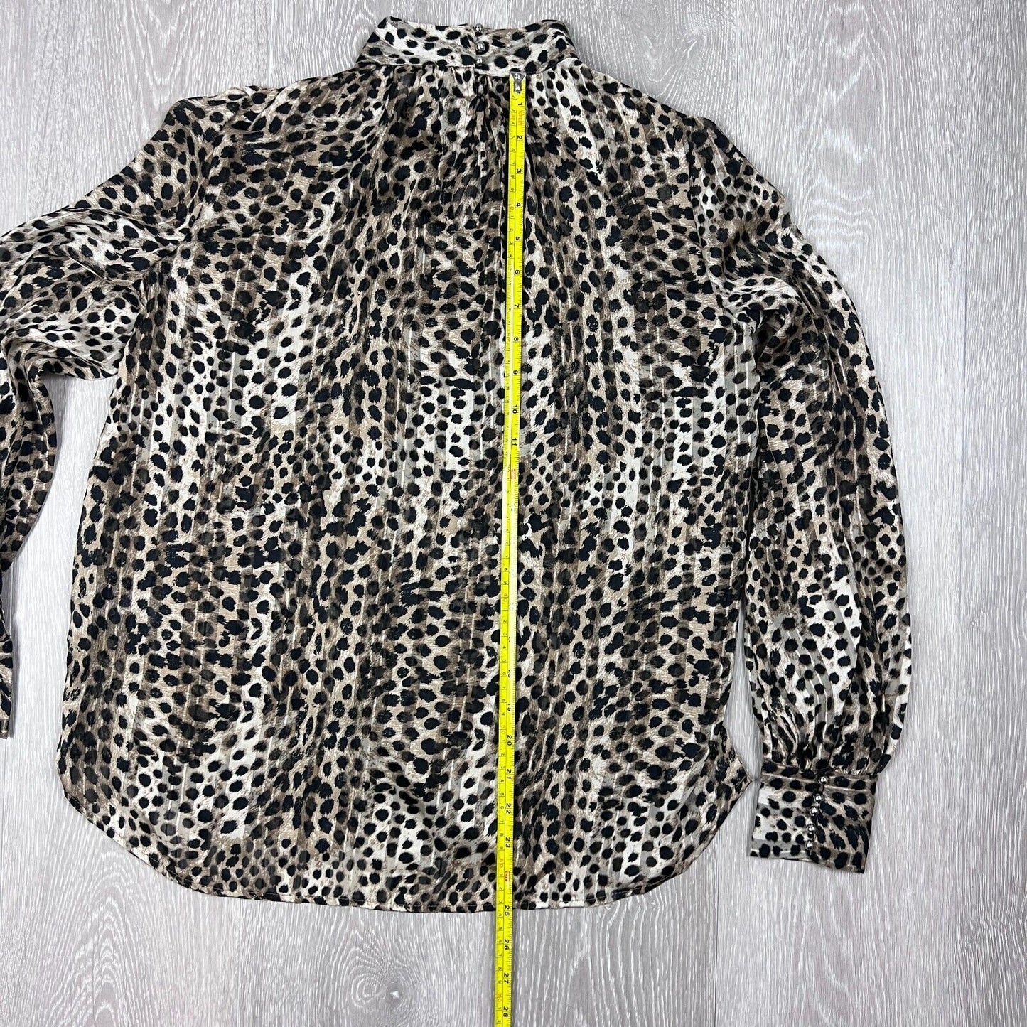 H&M Womens Long Sleeve Animal Top Blouse Size XS
