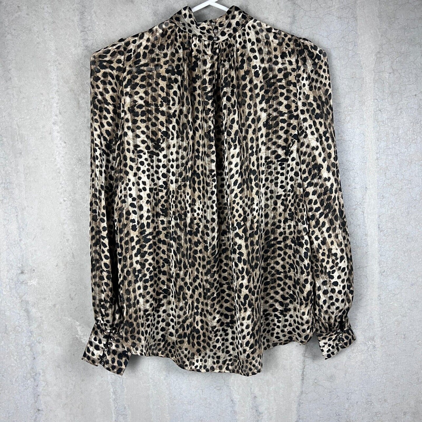 H&M Womens Long Sleeve Animal Top Blouse Size XS