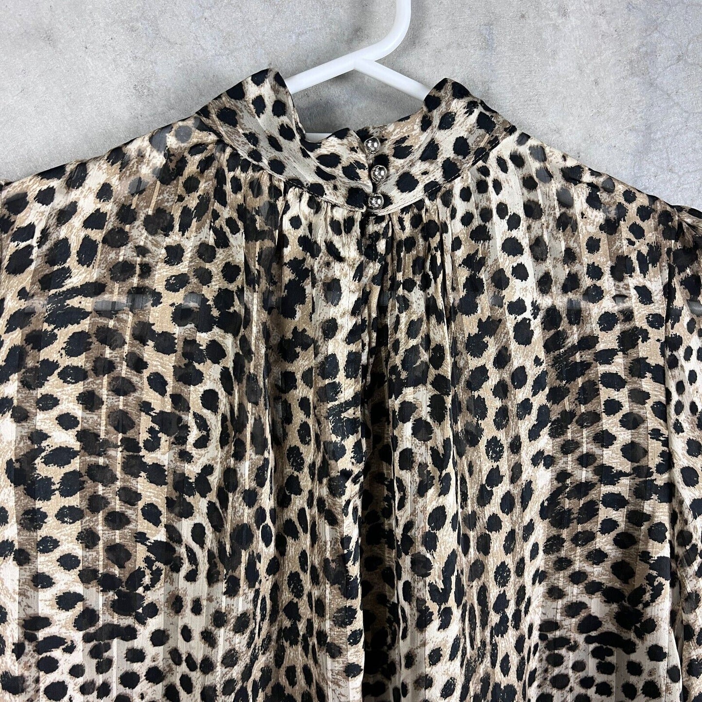 H&M Womens Long Sleeve Animal Top Blouse Size XS