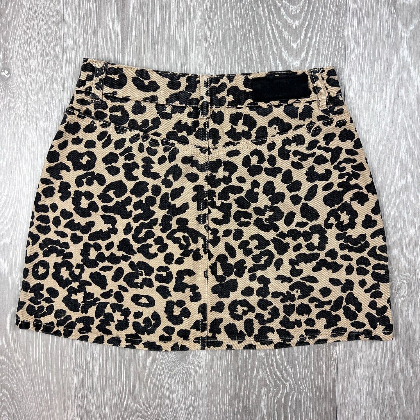 Ava & Ever Womens Animal Print Denim SKirt Size 8