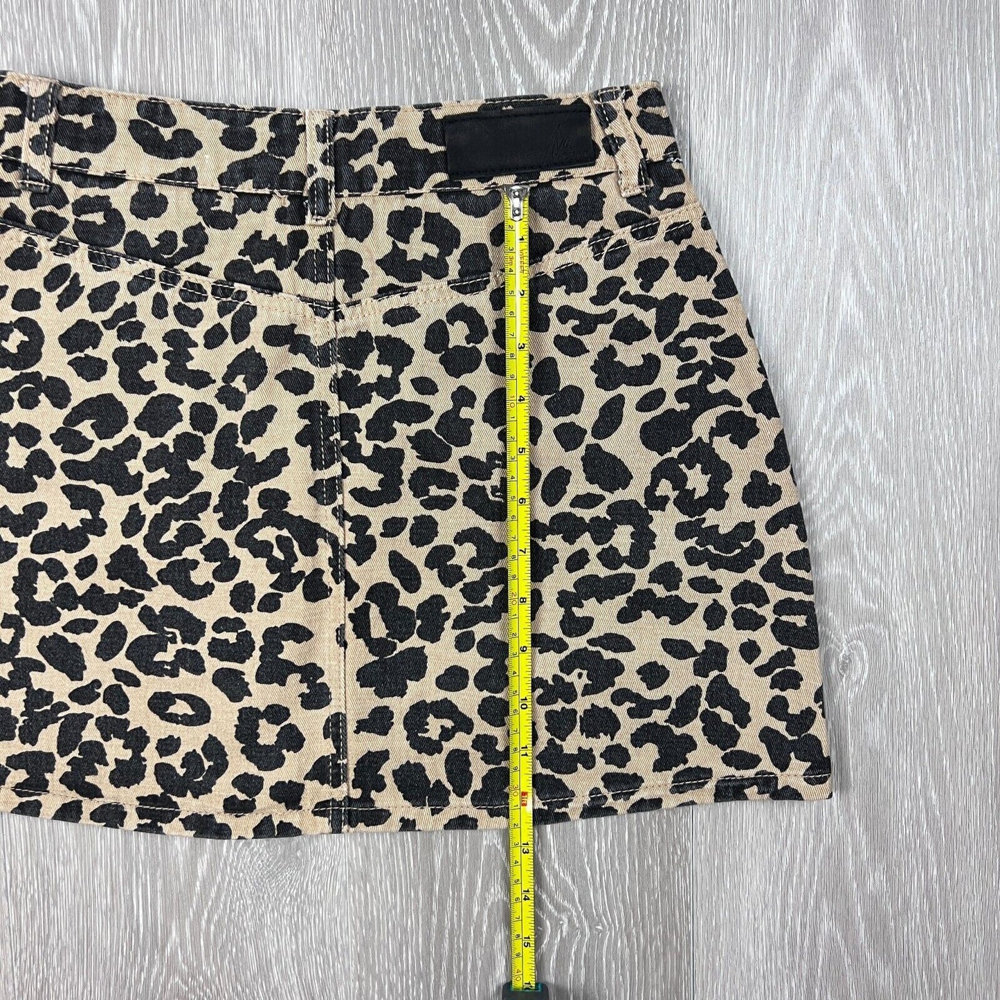 Ava & Ever Womens Animal Print Denim SKirt Size 8
