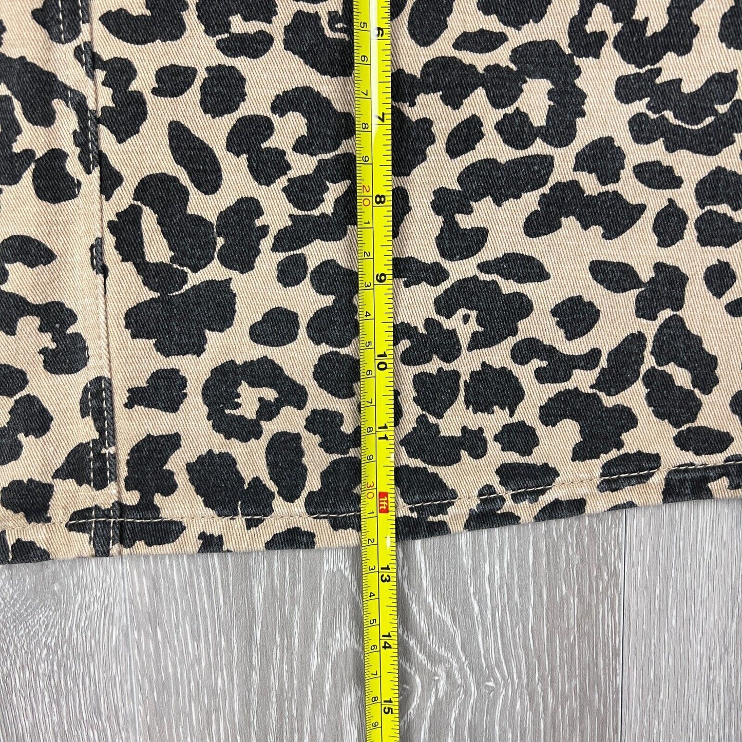 Ava & Ever Womens Animal Print Denim SKirt Size 8