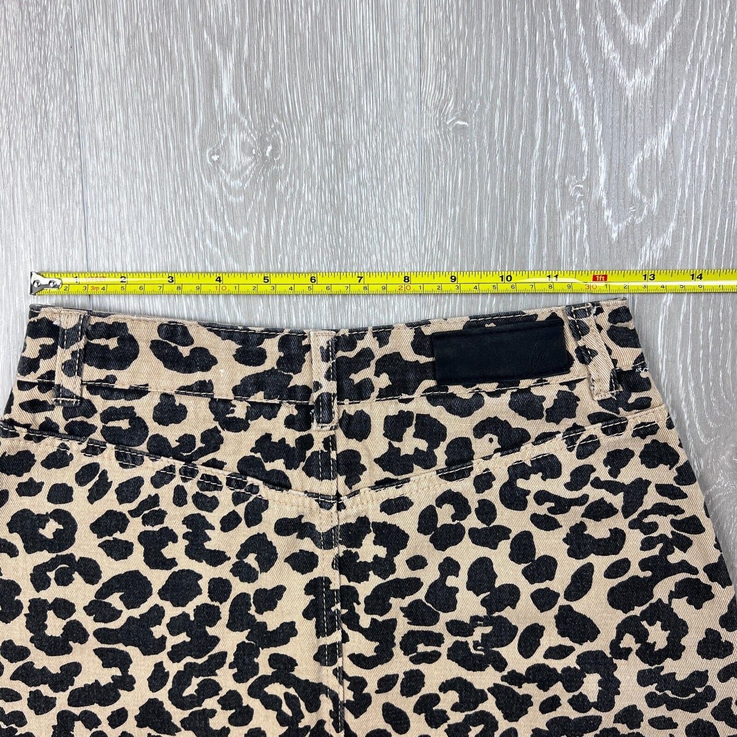 Ava & Ever Womens Animal Print Denim SKirt Size 8