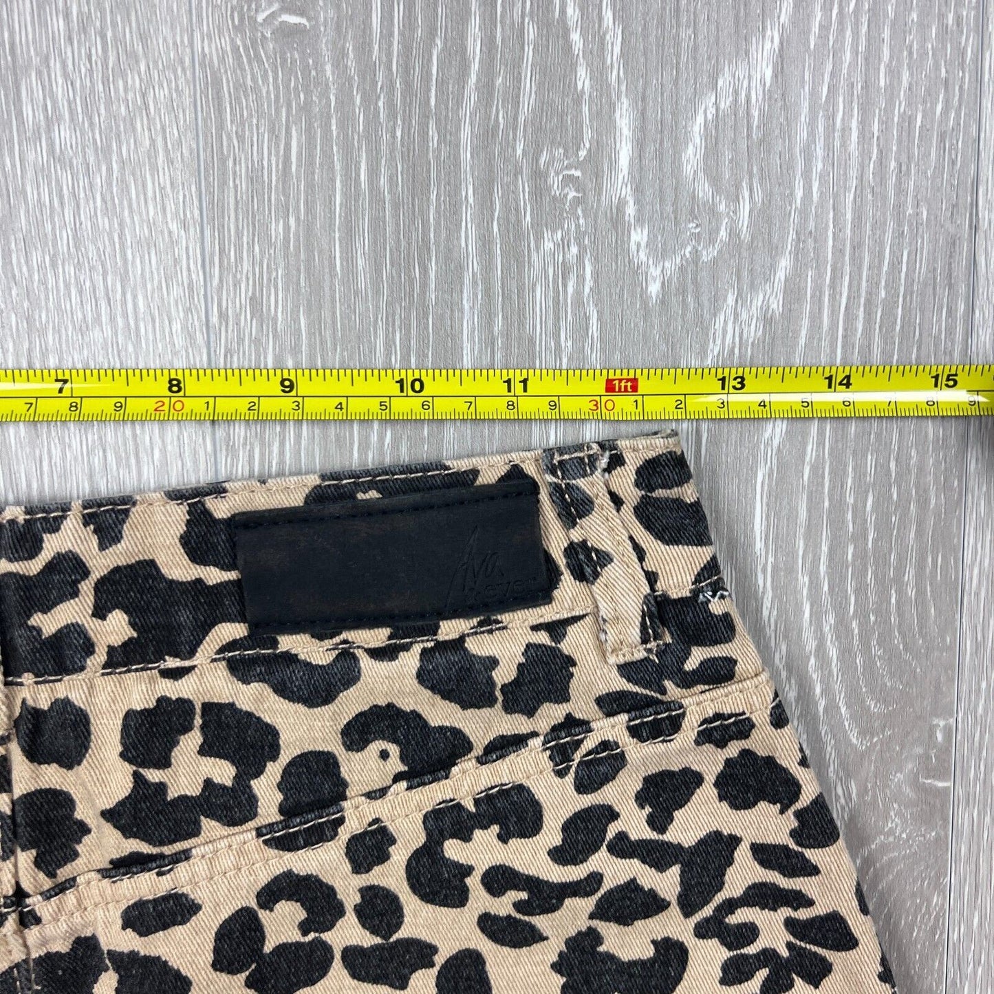 Ava & Ever Womens Animal Print Denim SKirt Size 8