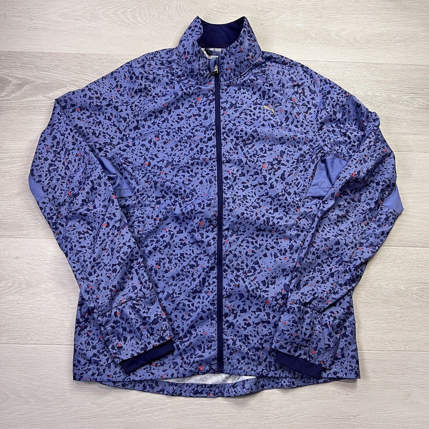 Puma Womens Purple Full Zip Windbreaker Track Jacket Size XL
