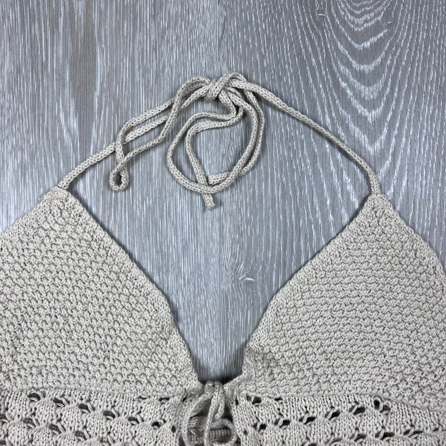 Supre Womens Halter Neck Knitted Beige Top Size Small (New)