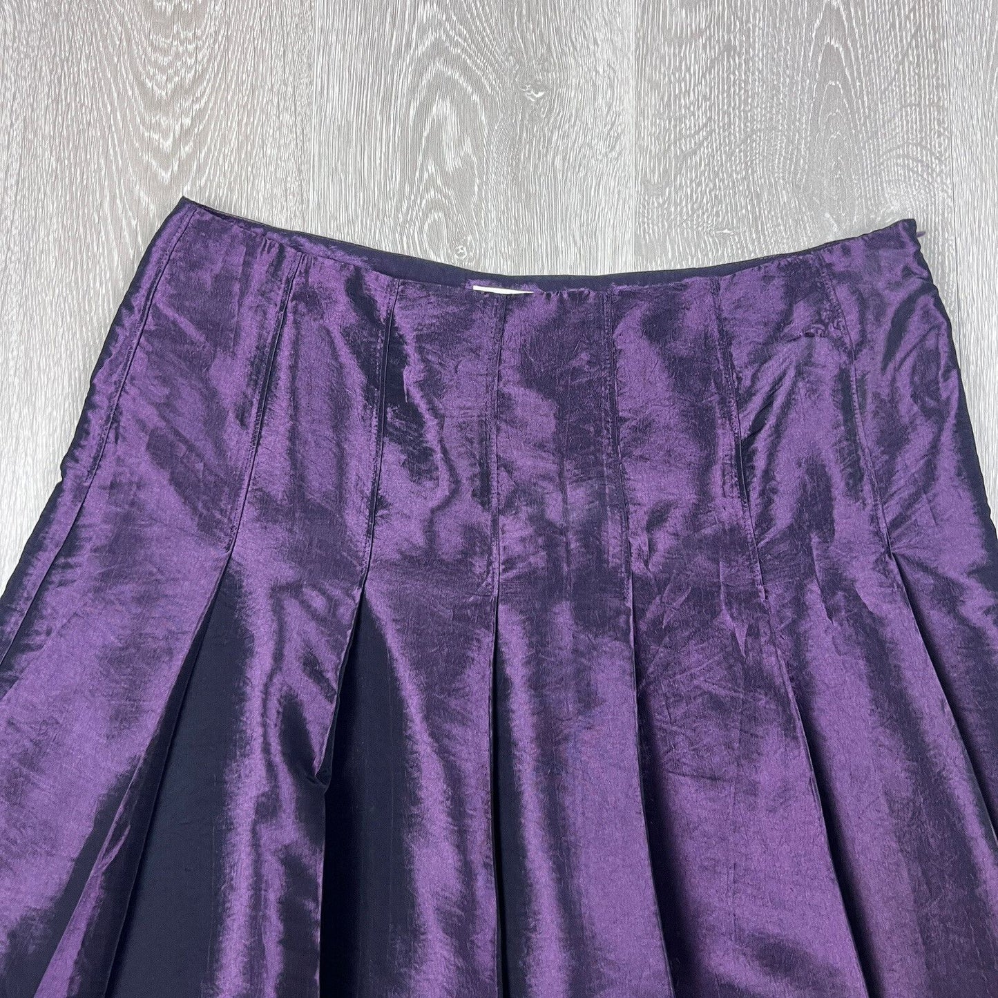 Jane Lamerton Womens Purple Fit Flair Pleated Skirt Size 12