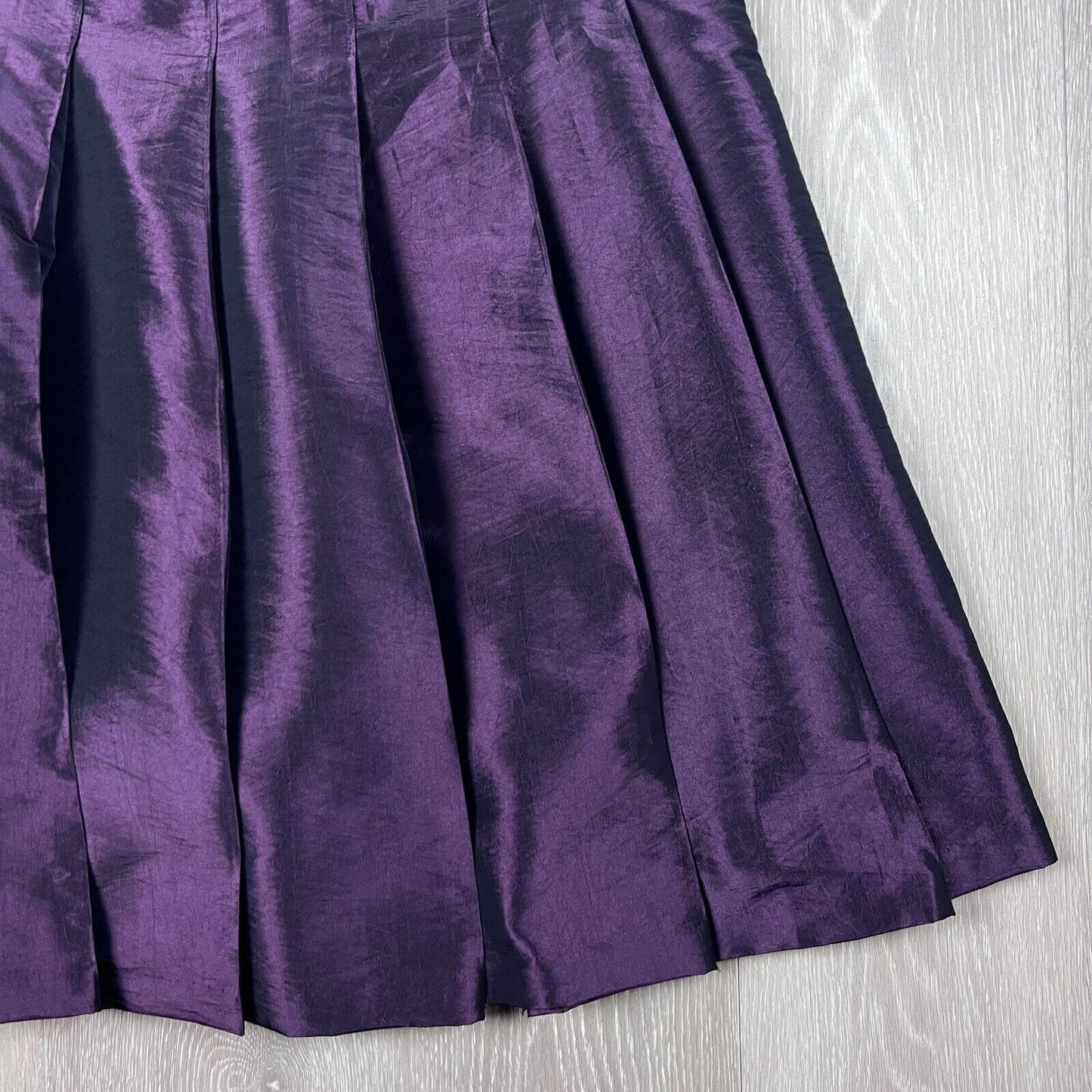 Jane Lamerton Womens Purple Fit Flair Pleated Skirt Size 12