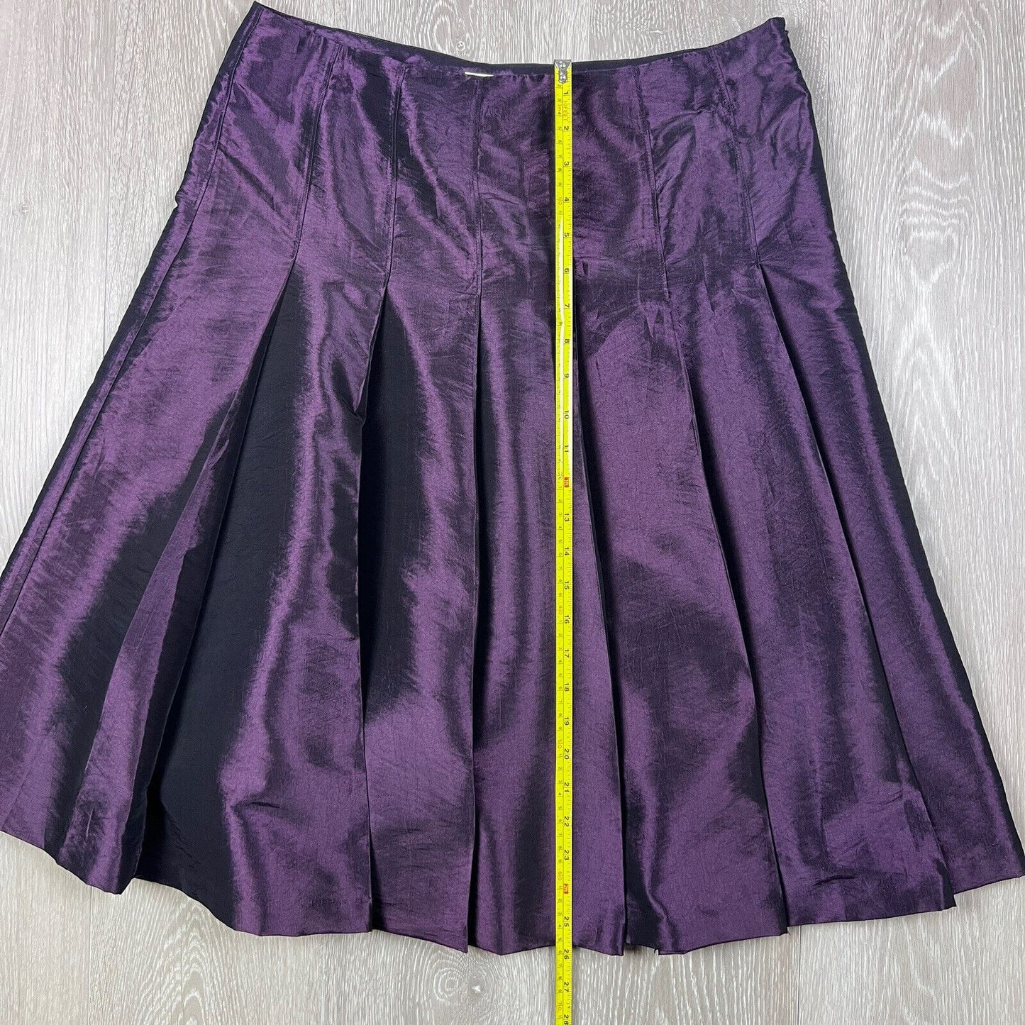 Jane Lamerton Womens Purple Fit Flair Pleated Skirt Size 12
