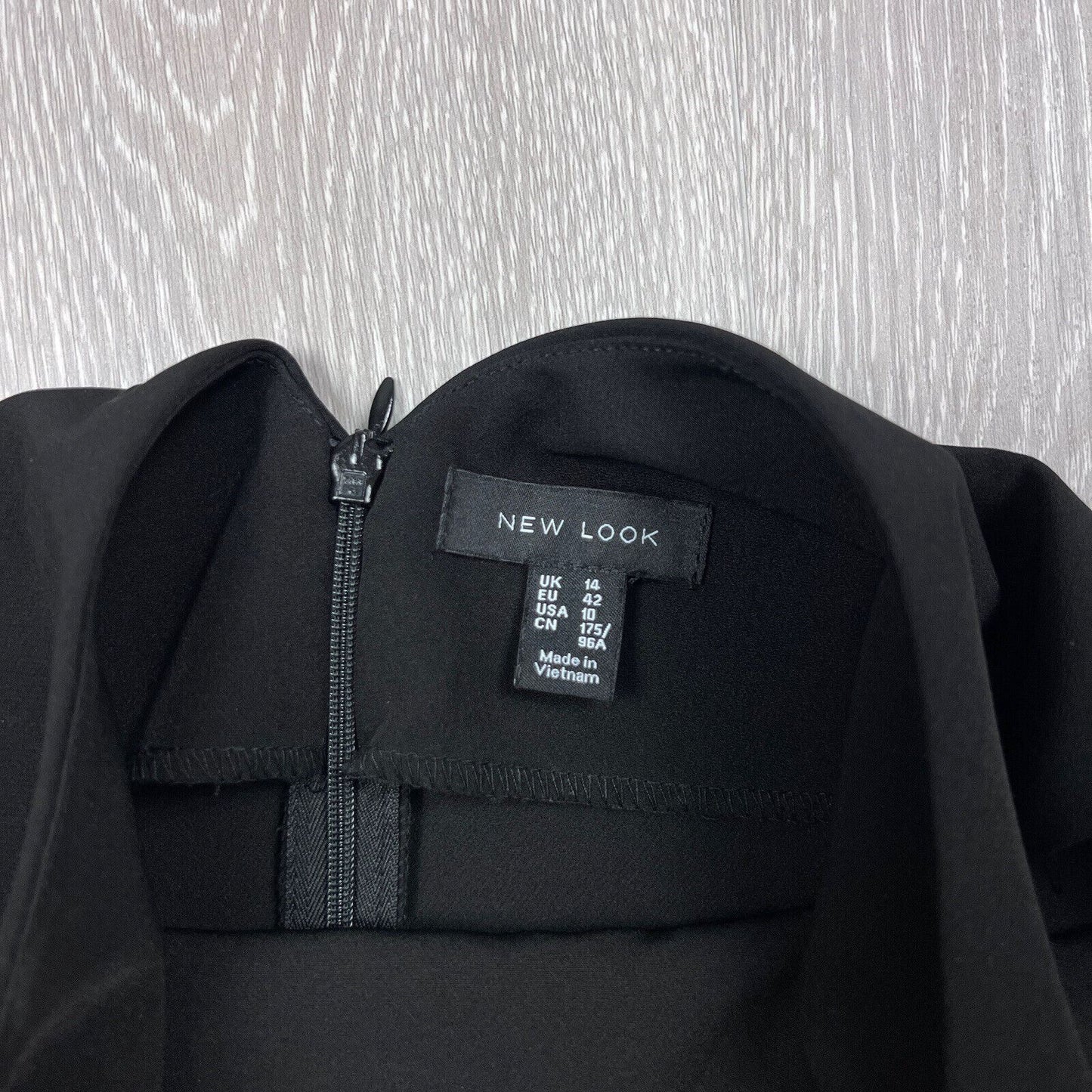 New Look Womens Black Shift Dress Size 14