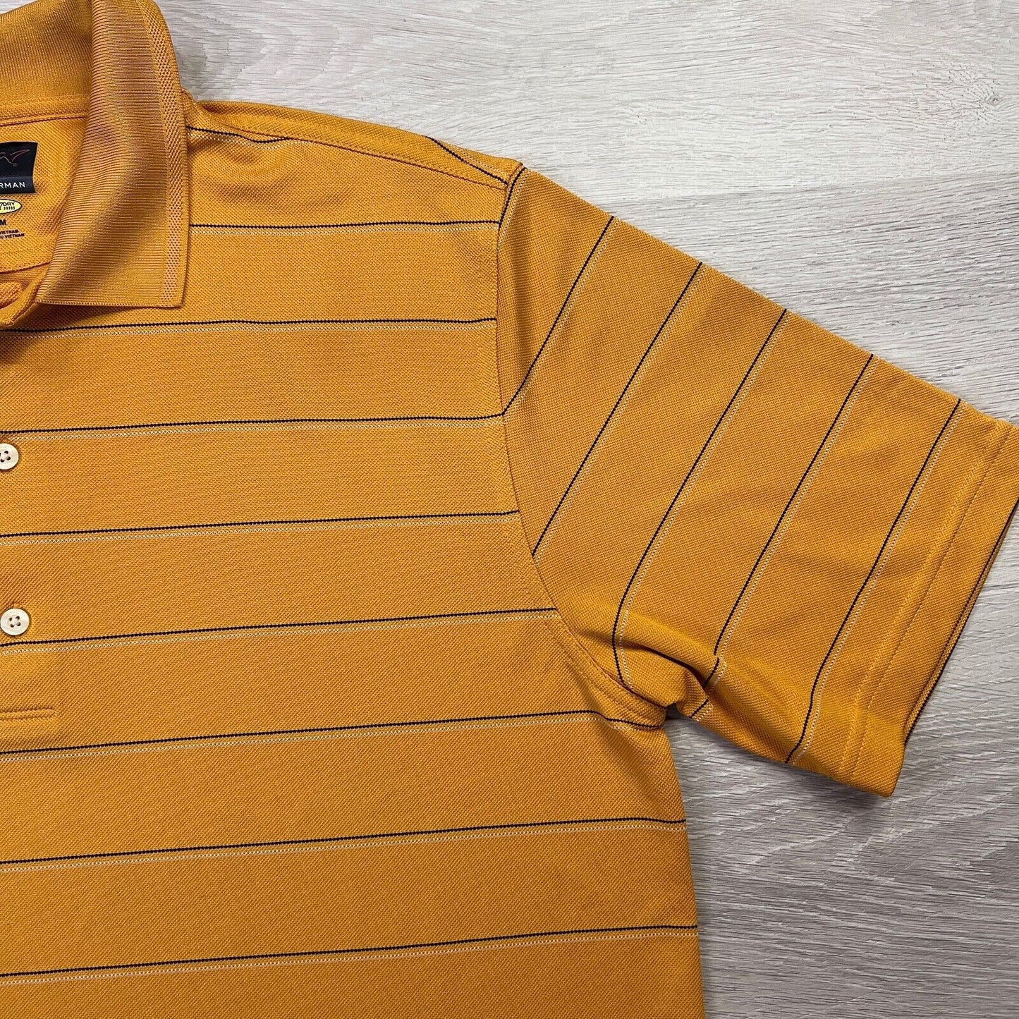 Greg Norman Mens Orange Short Sleeve Golf Polo Shirt Size Medium