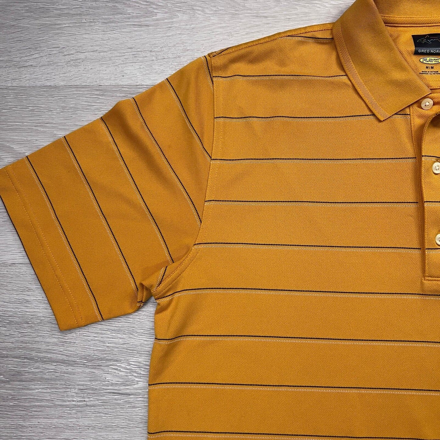 Greg Norman Mens Orange Short Sleeve Golf Polo Shirt Size Medium