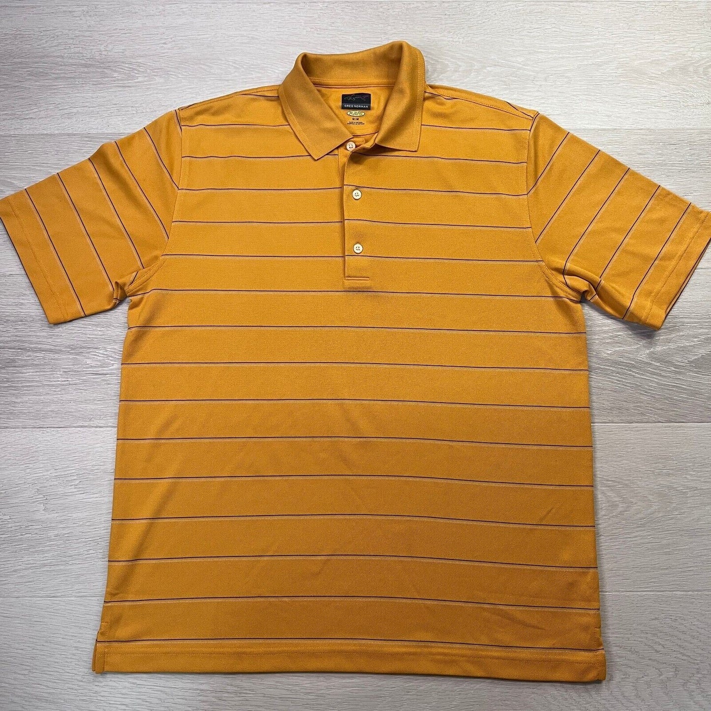 Greg Norman Mens Orange Short Sleeve Golf Polo Shirt Size Medium