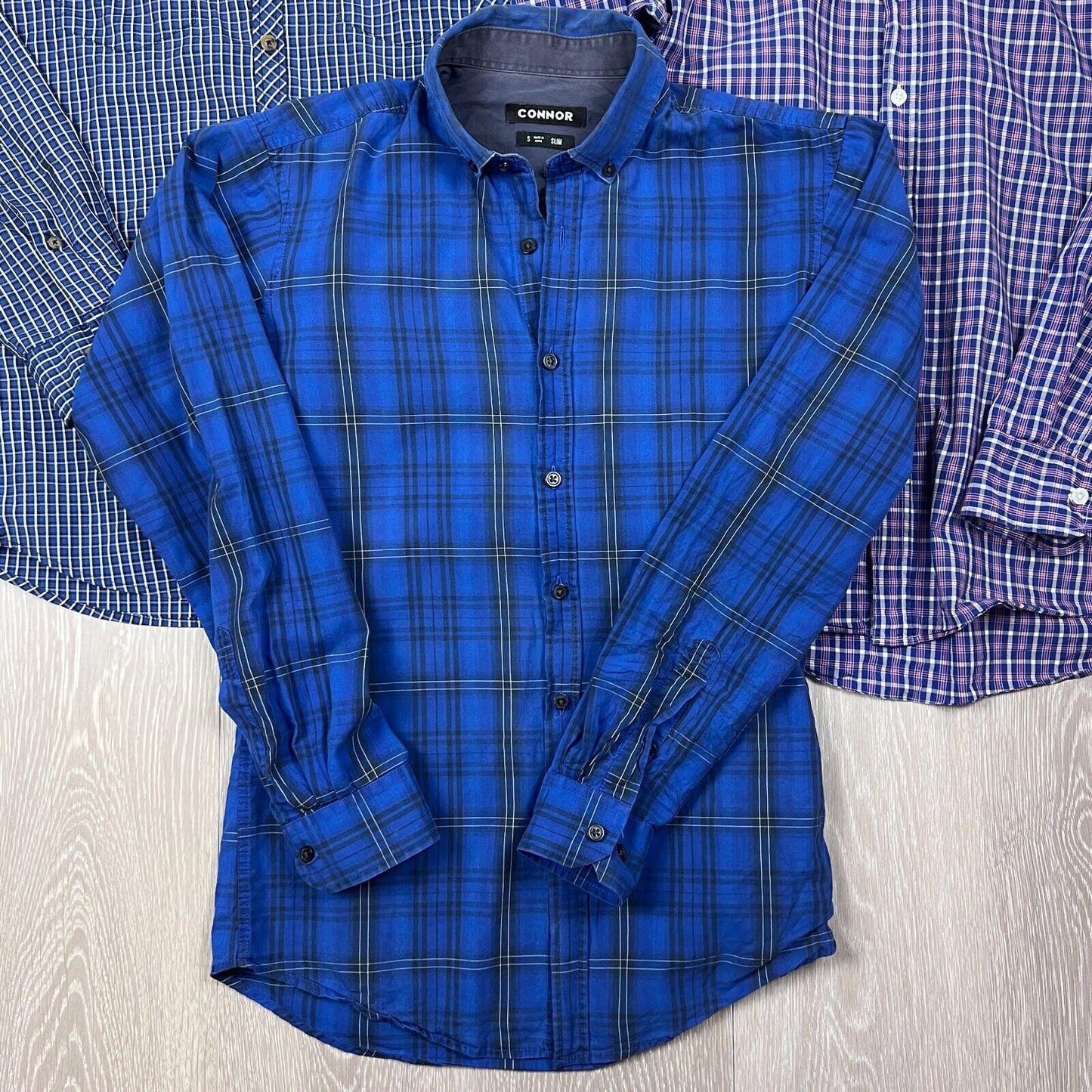 Connor Mens Casual Button Up Shirt Bundle Size Small (3 - Shirts)