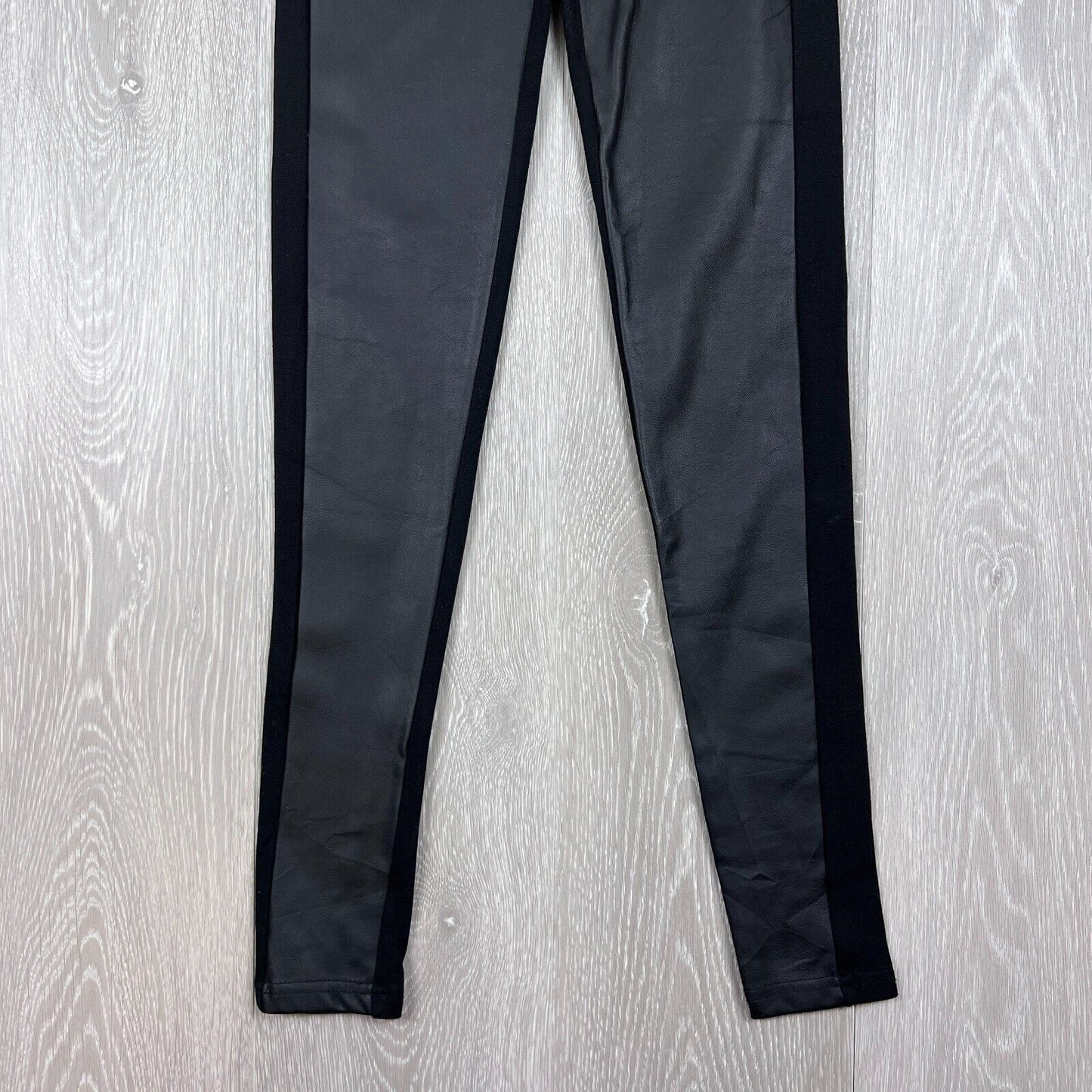 Lily Loves Womens Black Faux Leather Leggings Size 4