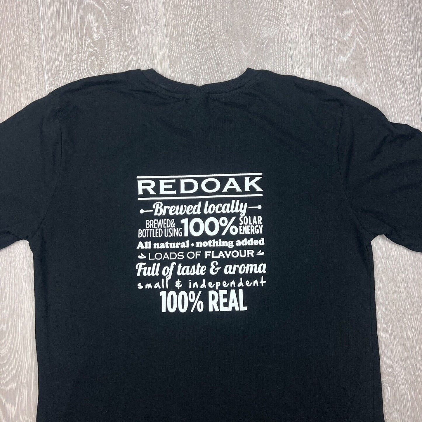 Redoak Beer Mens Black T-Shirt Size Medium