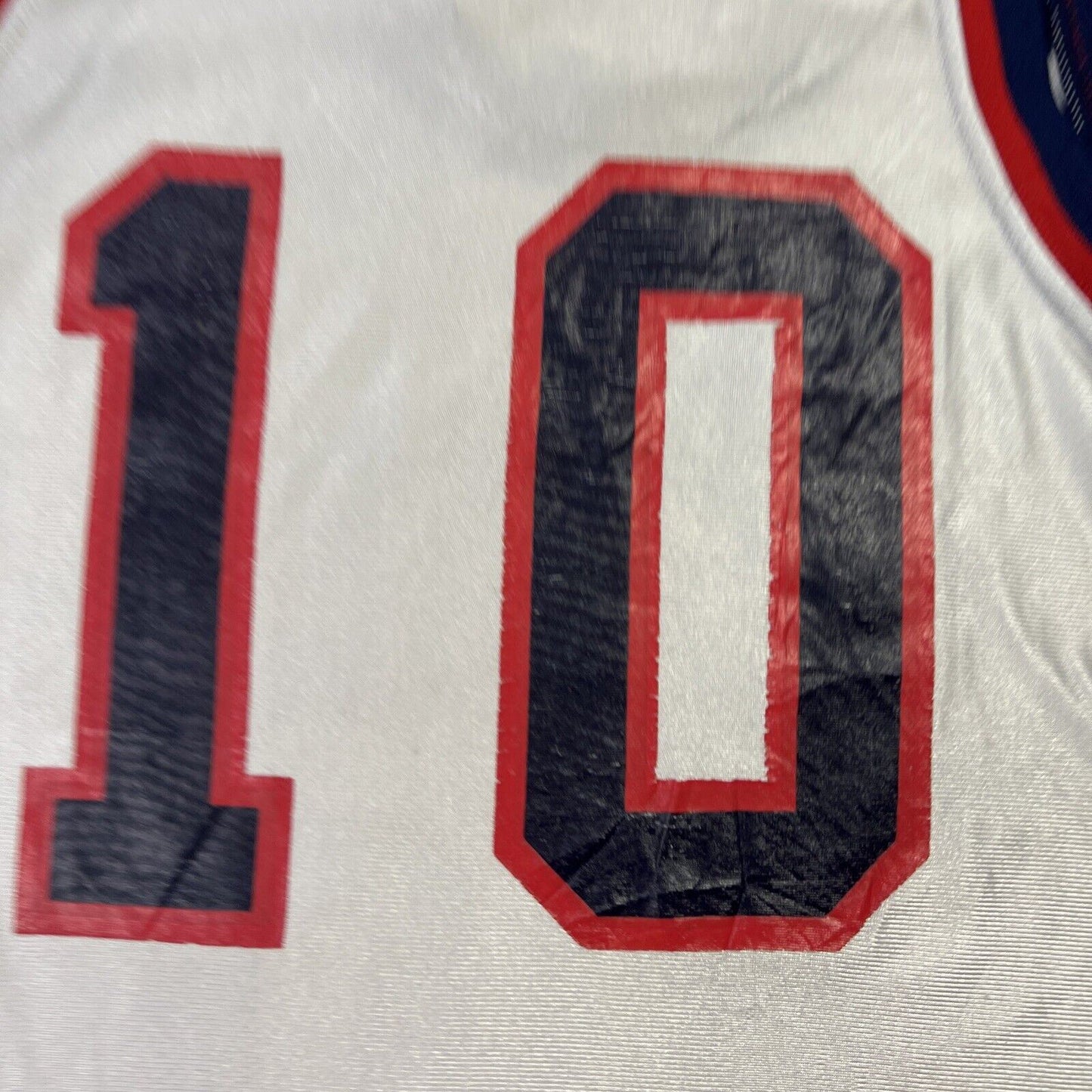 Vintage Team Line Made in Canada 'Mustangs' #10 Basketball Jersey Size Lager
