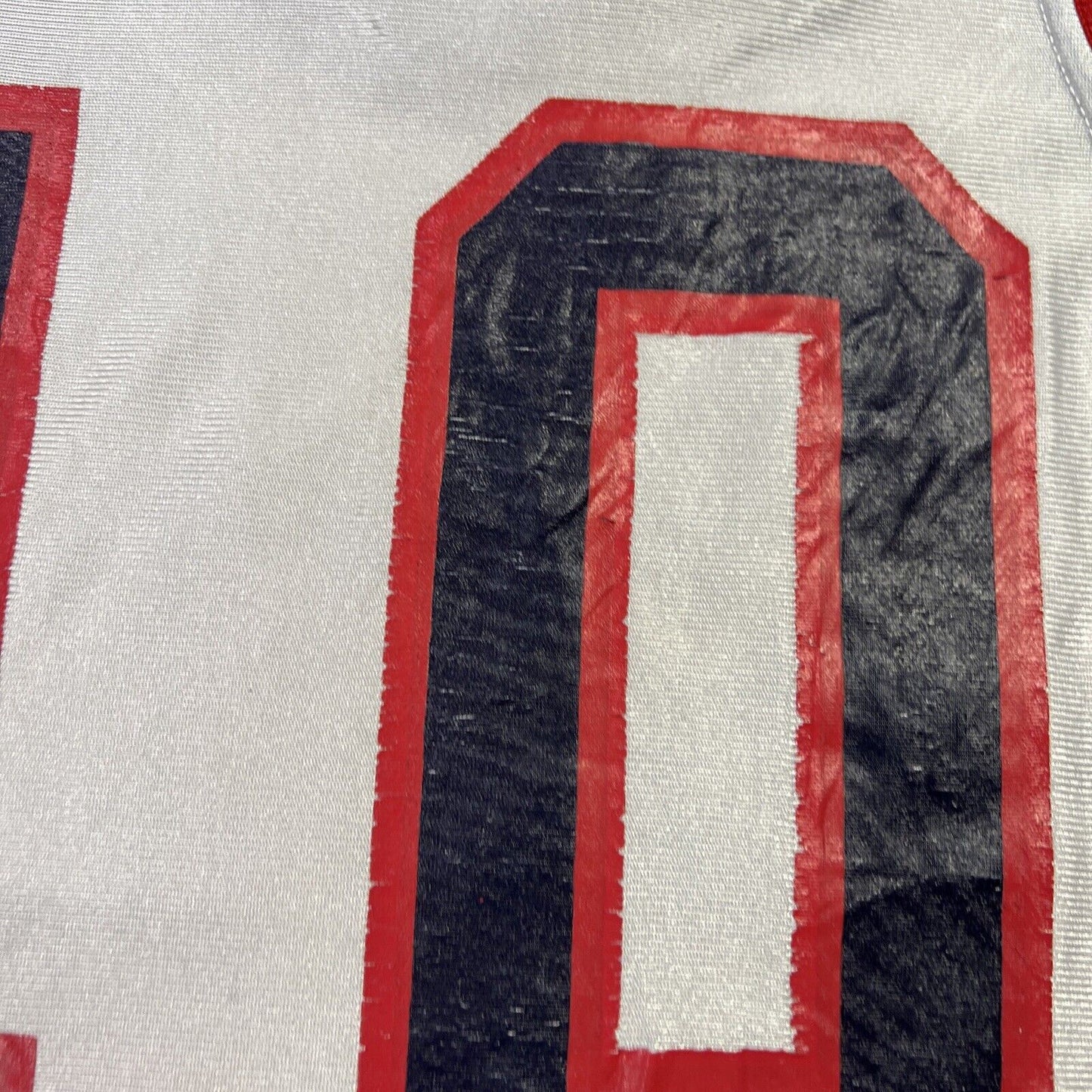Vintage Team Line Made in Canada 'Mustangs' #10 Basketball Jersey Size Lager