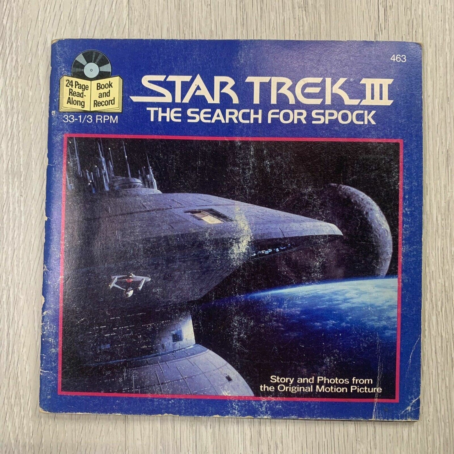 Vintage Star Trek 3 The Search For Spock Book and Vinyl Record 12 Inch (1984)