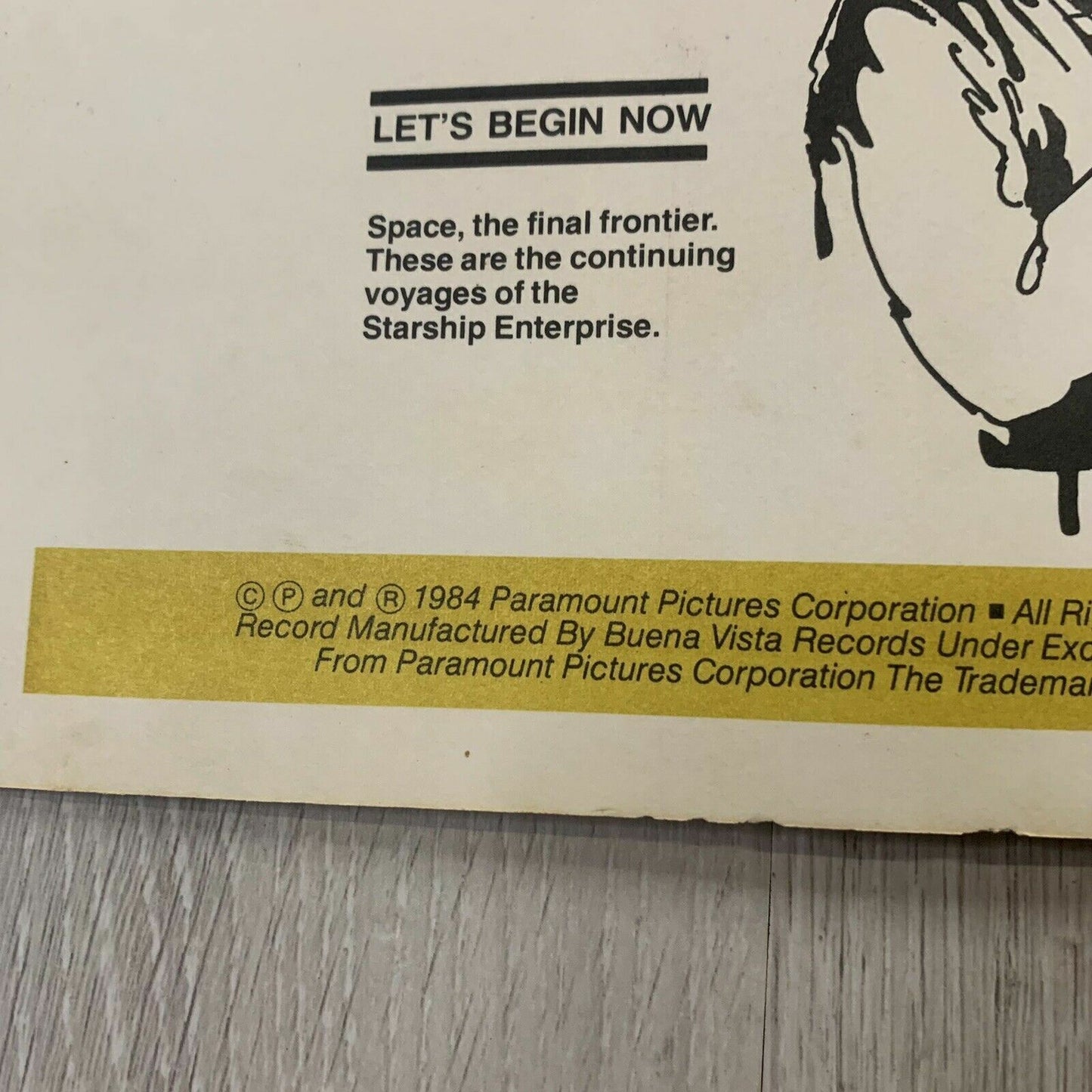Vintage Star Trek 3 The Search For Spock Book and Vinyl Record 12 Inch (1984)