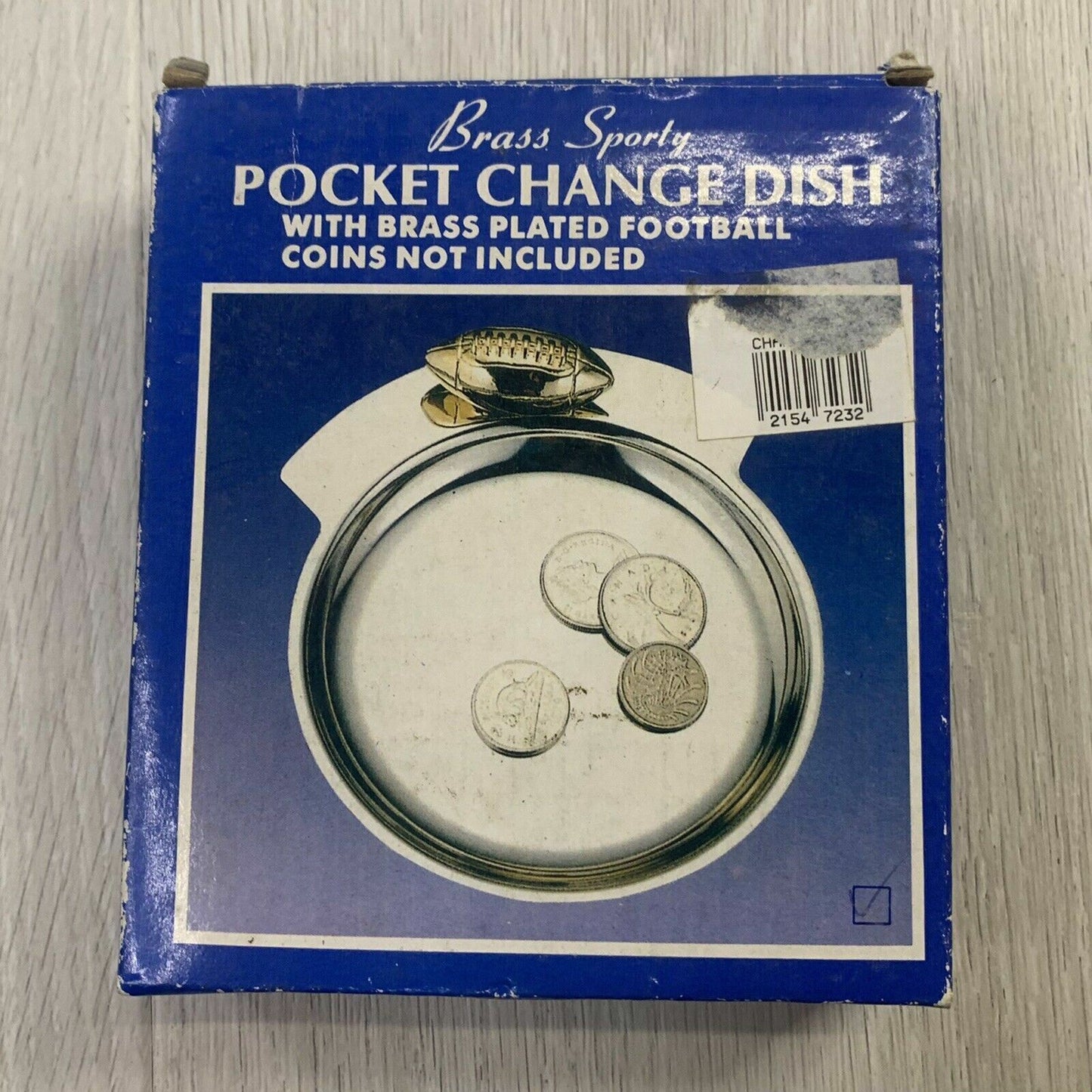 Pocket Change Dish with Brass Plated Football (Like New)