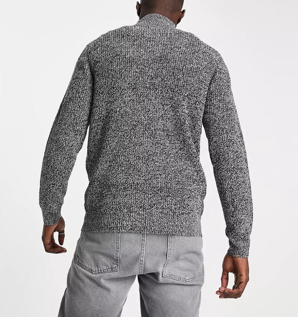 Burton Mens Grey 1/4 Zip Knitted Mens Jumper Size XS (New)