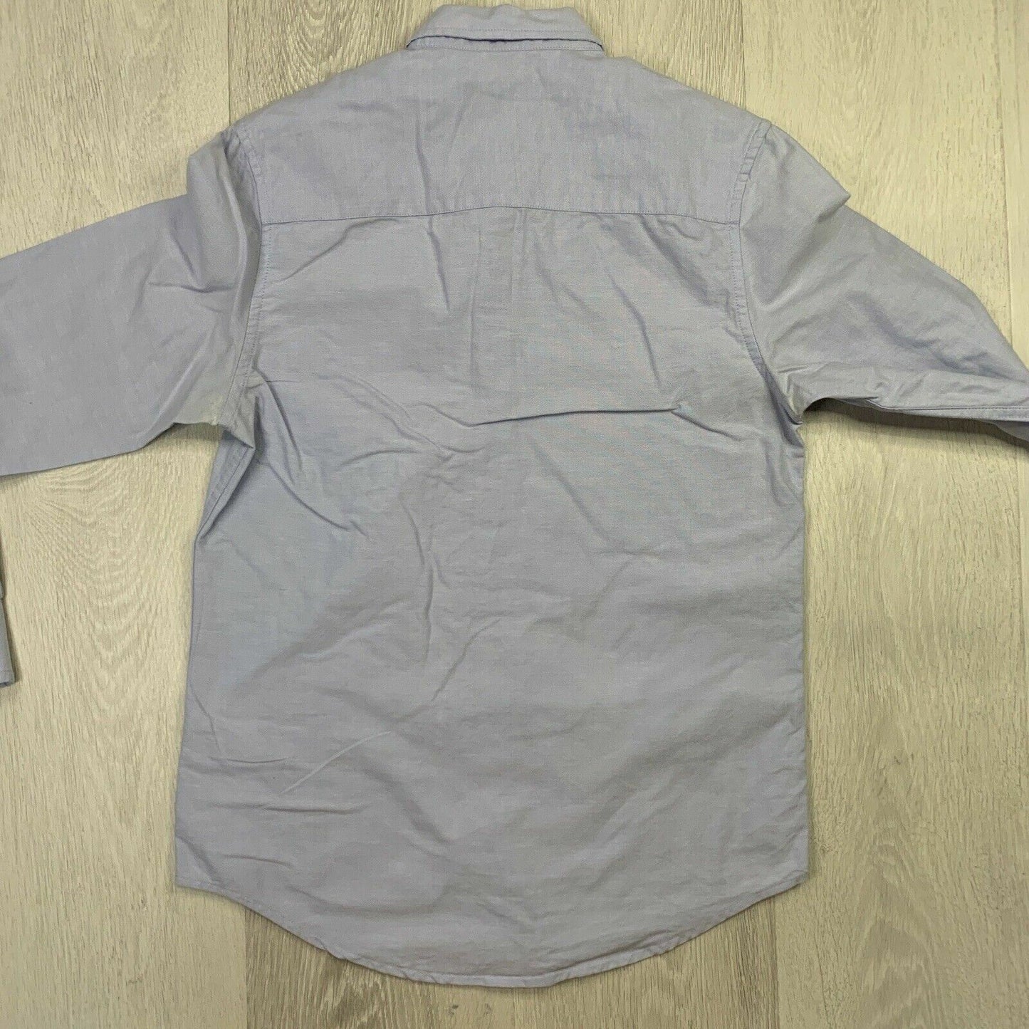 Top Man Mens Light Blue Button Up Casual Shirt Size XXS