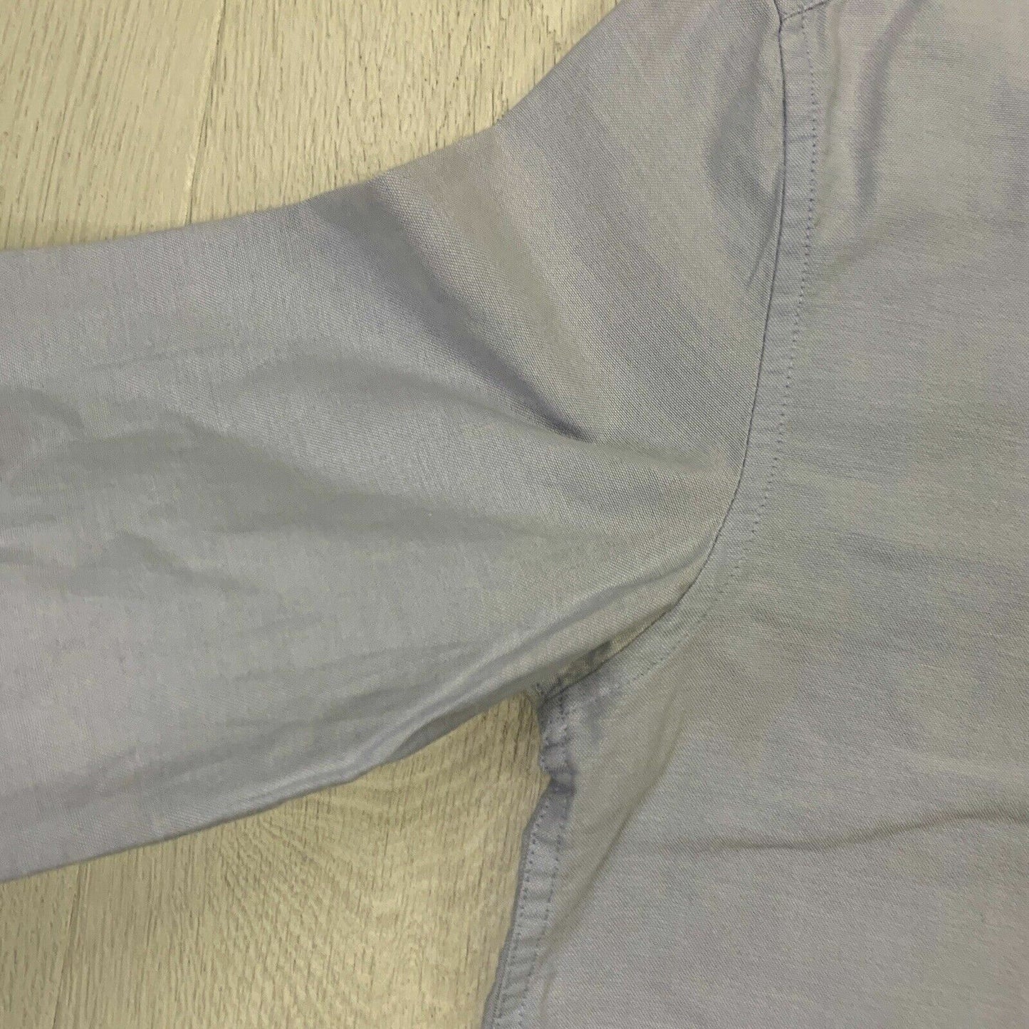 Top Man Mens Light Blue Button Up Casual Shirt Size XXS