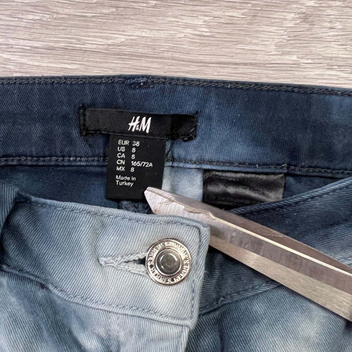 H&M Blue-White Tie Die Women's Skinny Jeans Size 8