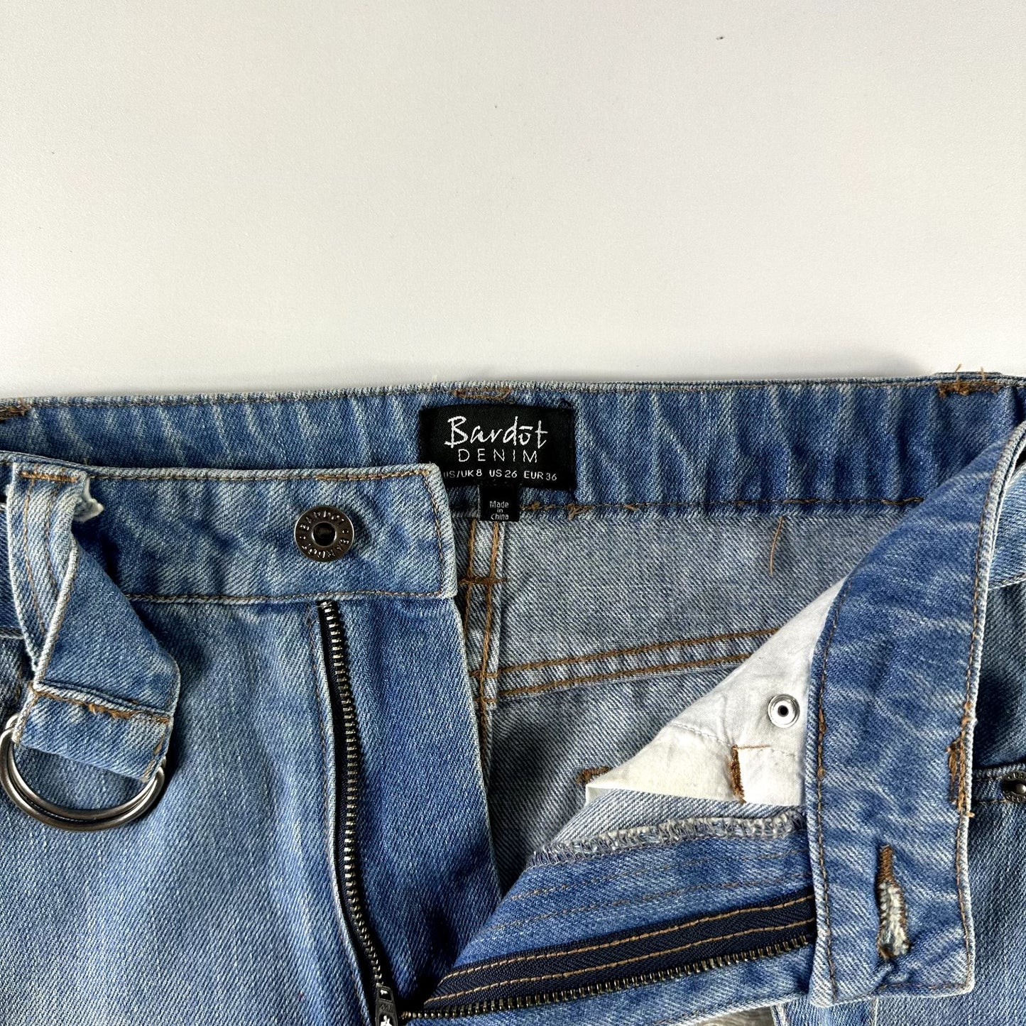 Bardot Denim Womens Denim Knee Length Skirt Size 8
