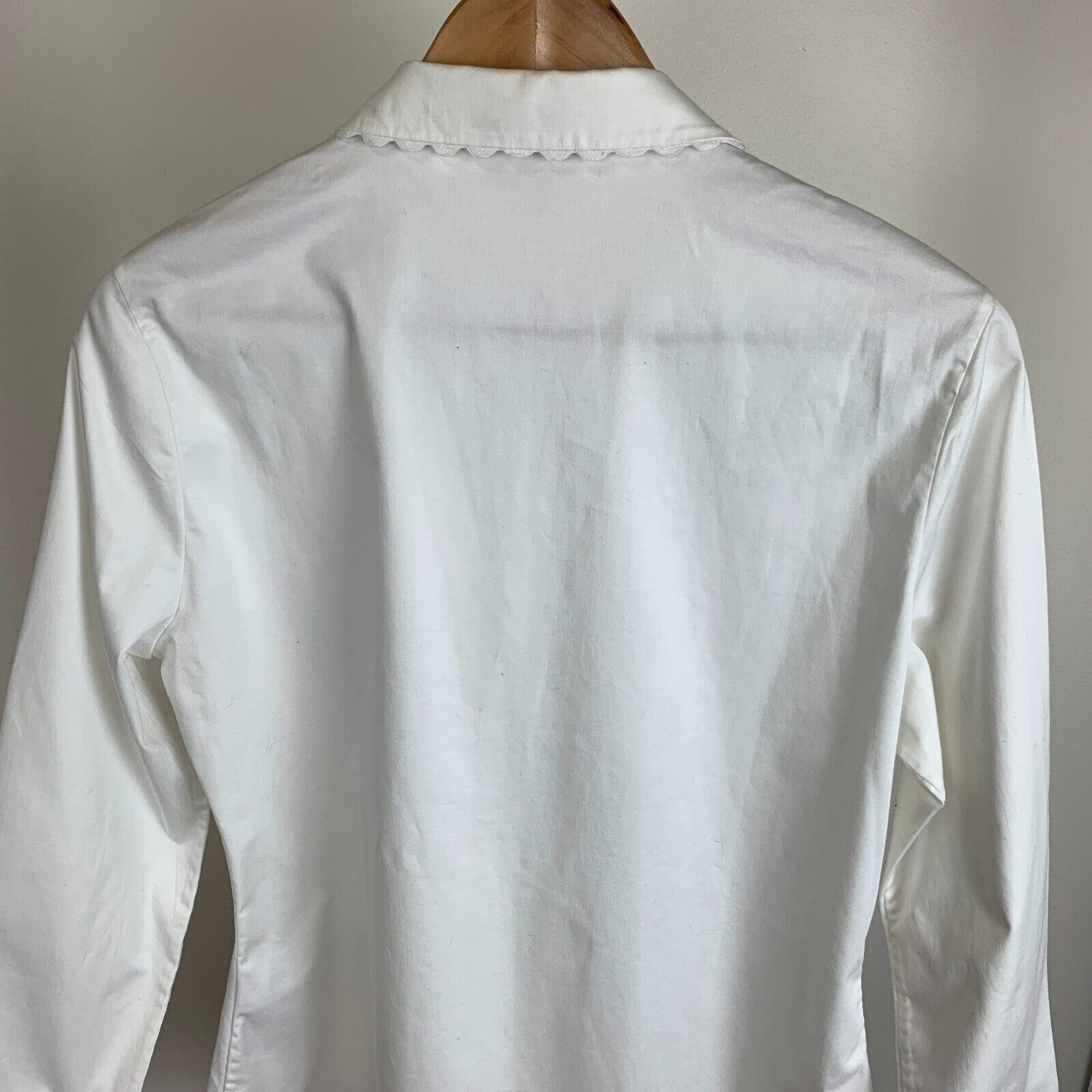 Ted Baker Womens White Long Sleeve Button Up Shirt Size 4