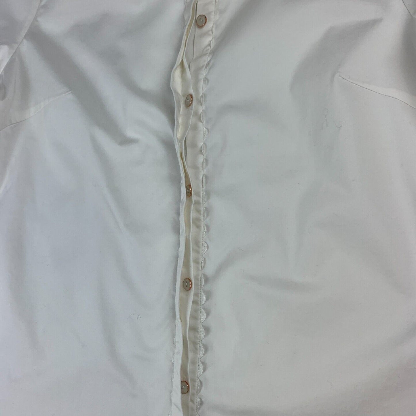 Ted Baker Womens White Long Sleeve Button Up Shirt Size 4