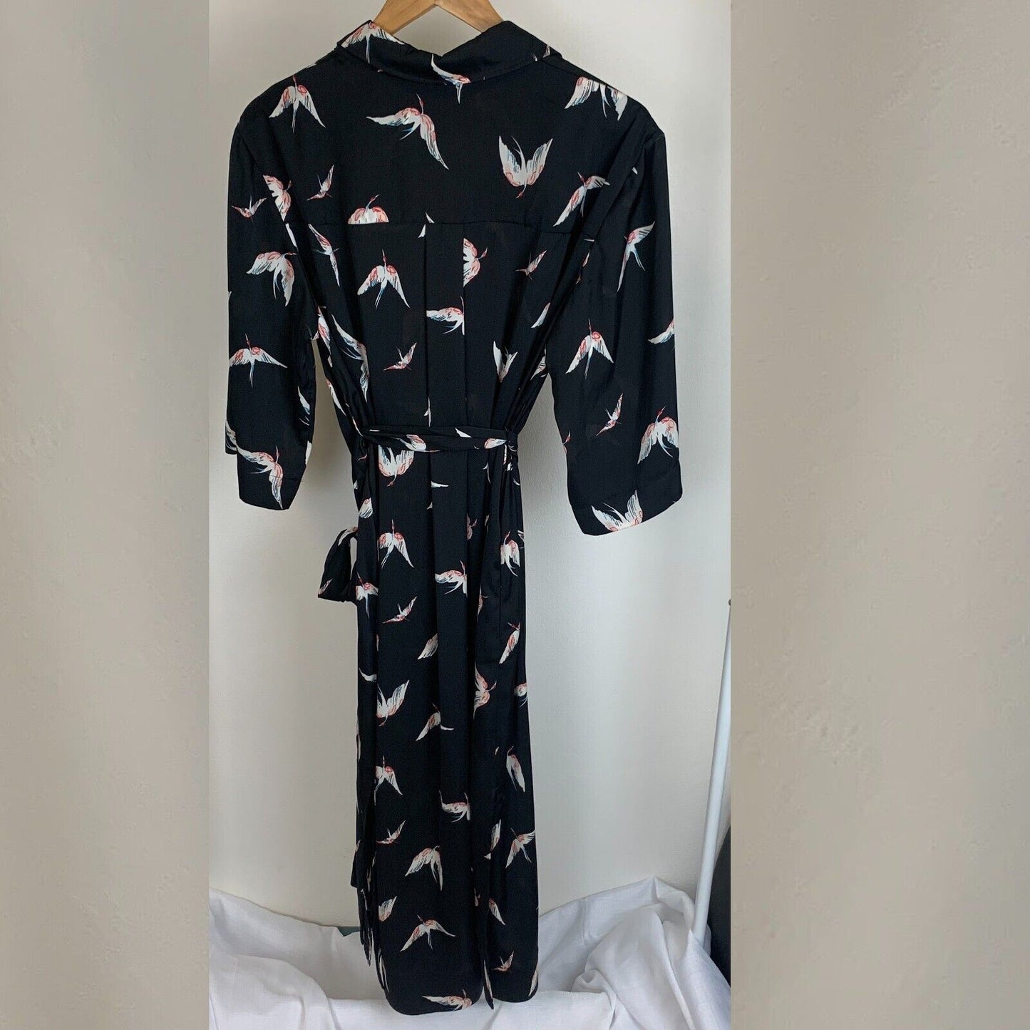 Anthea Crawford Womens Black 3/4 Sleeve Mid Length Dress Size 10