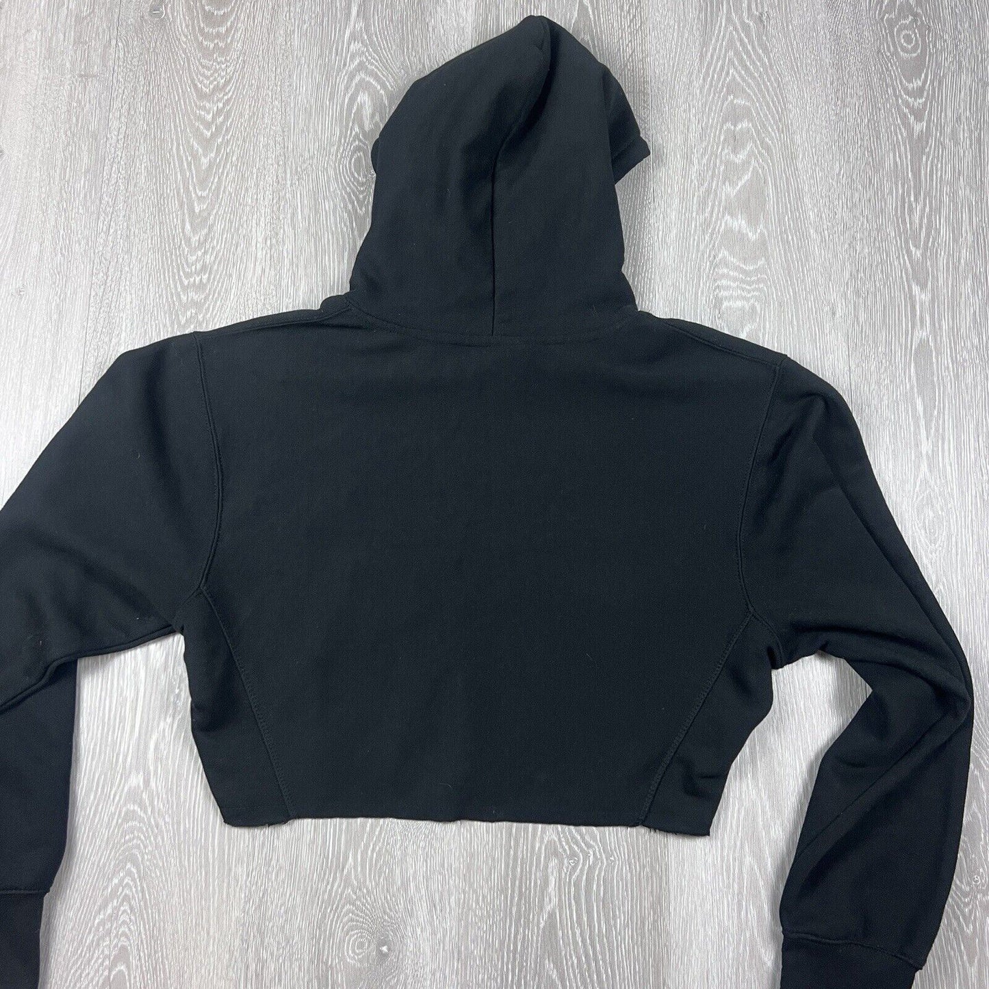 Crooks & Castles Womens Black Cropped Oversized Hoodie Size M