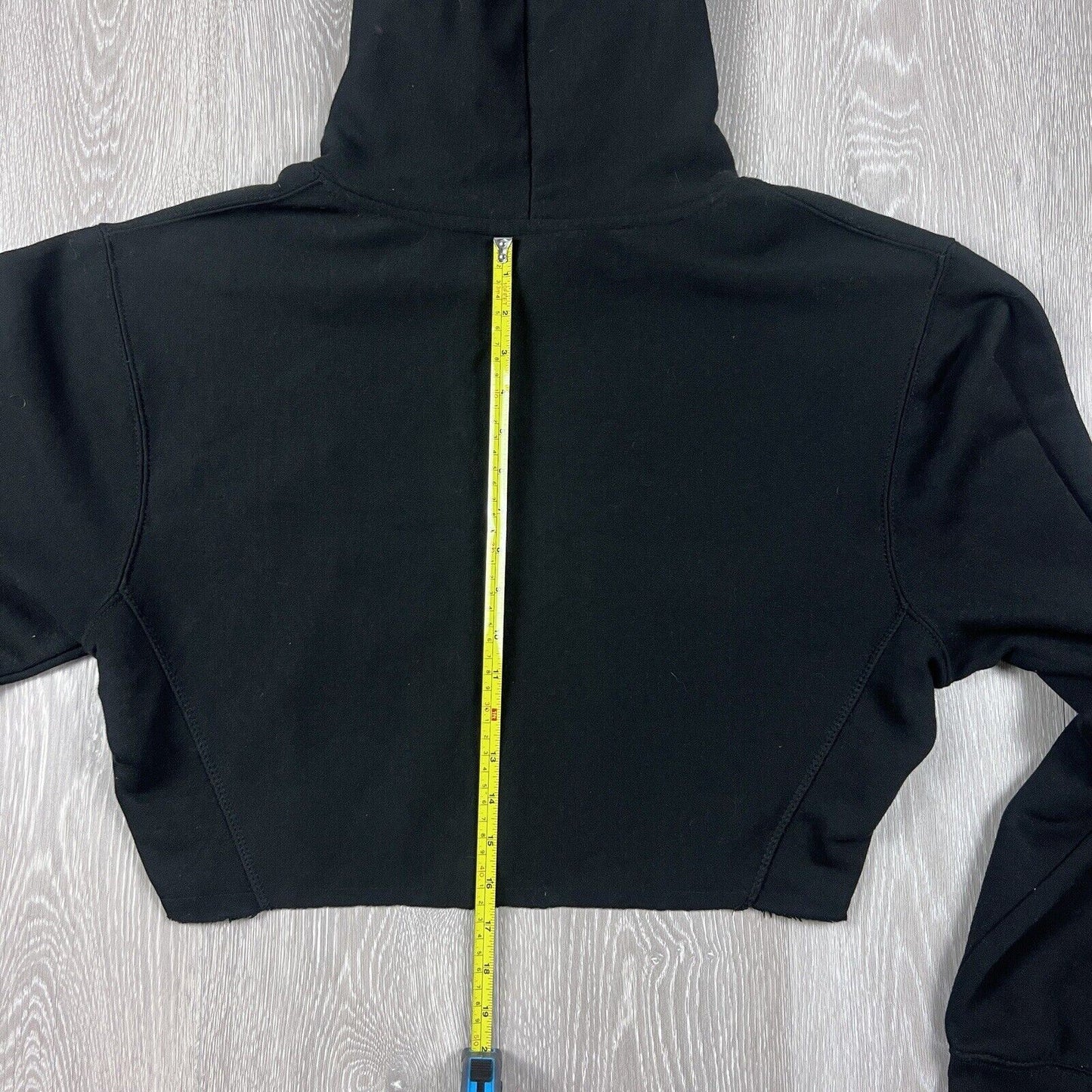 Crooks & Castles Womens Black Cropped Oversized Hoodie Size M
