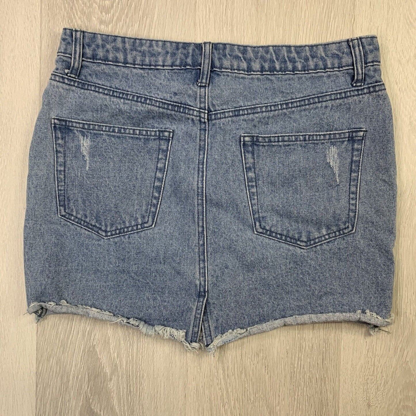 Seed Heritage Distressed Blue Denim Skirt Size Medium