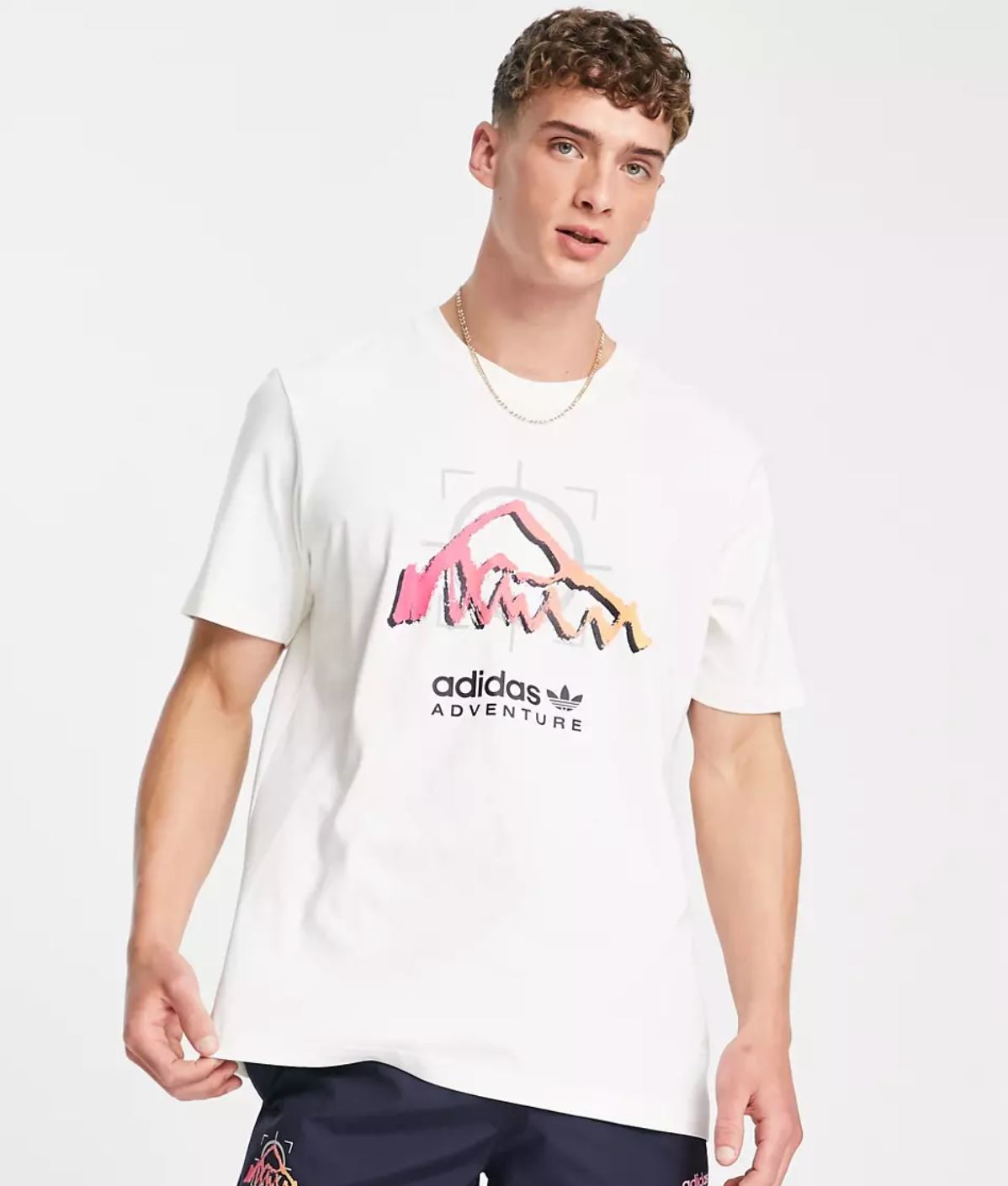 adidas Originals Adventure Mens Off-White T-Shirt Size Large (New)
