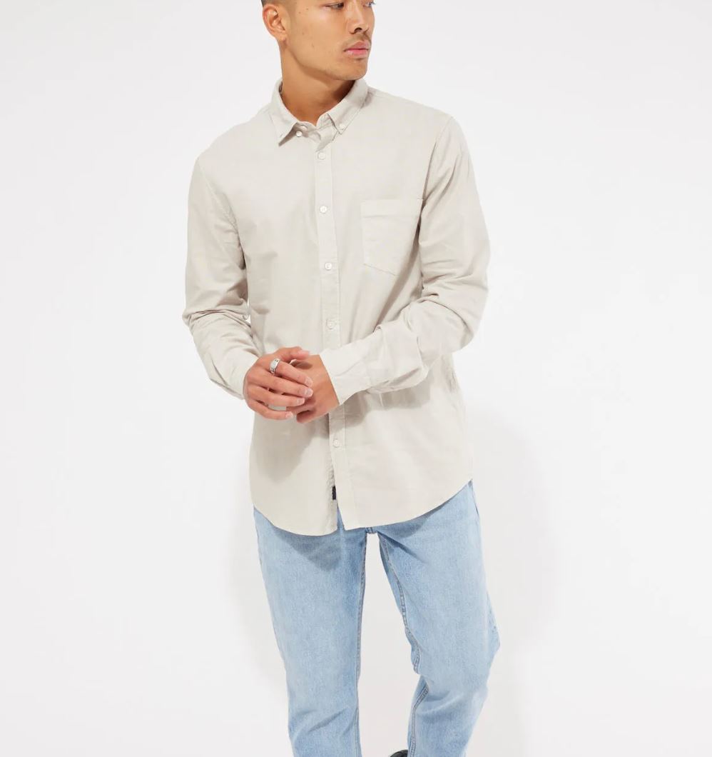 Academy Brand Vintage Oxford Long Sleeve Button Up Shirt Size Small (New)
