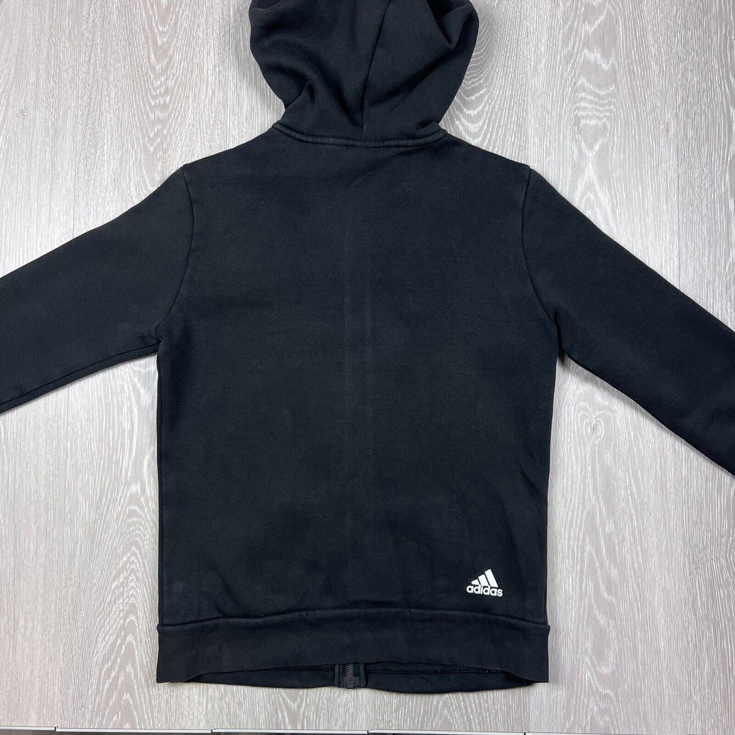 adidas Womens Black Full Zip Sleeve Print Hoodie Size Medium