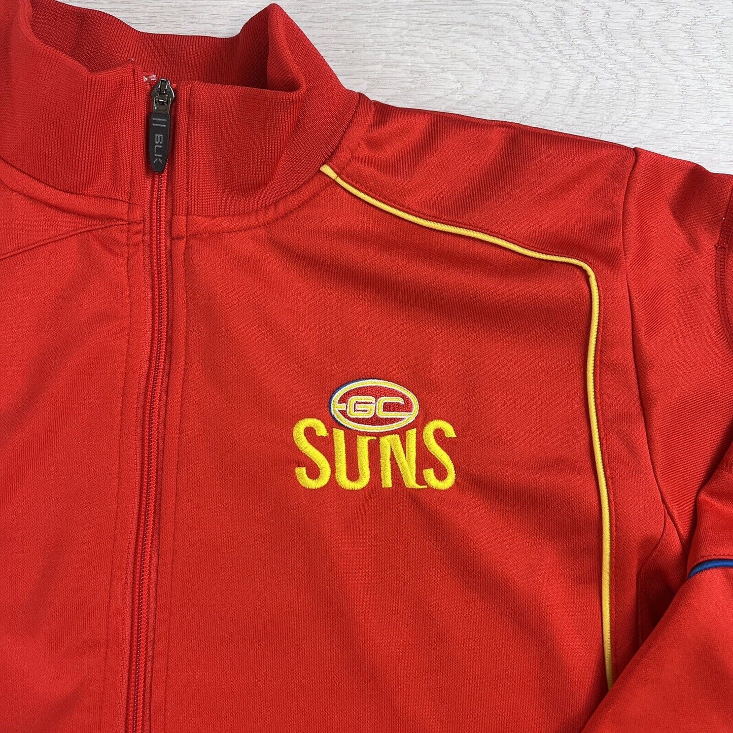 BLK Gold Coast Suns AFL Full Zip Red Track Jacket Size Small (Measures M)