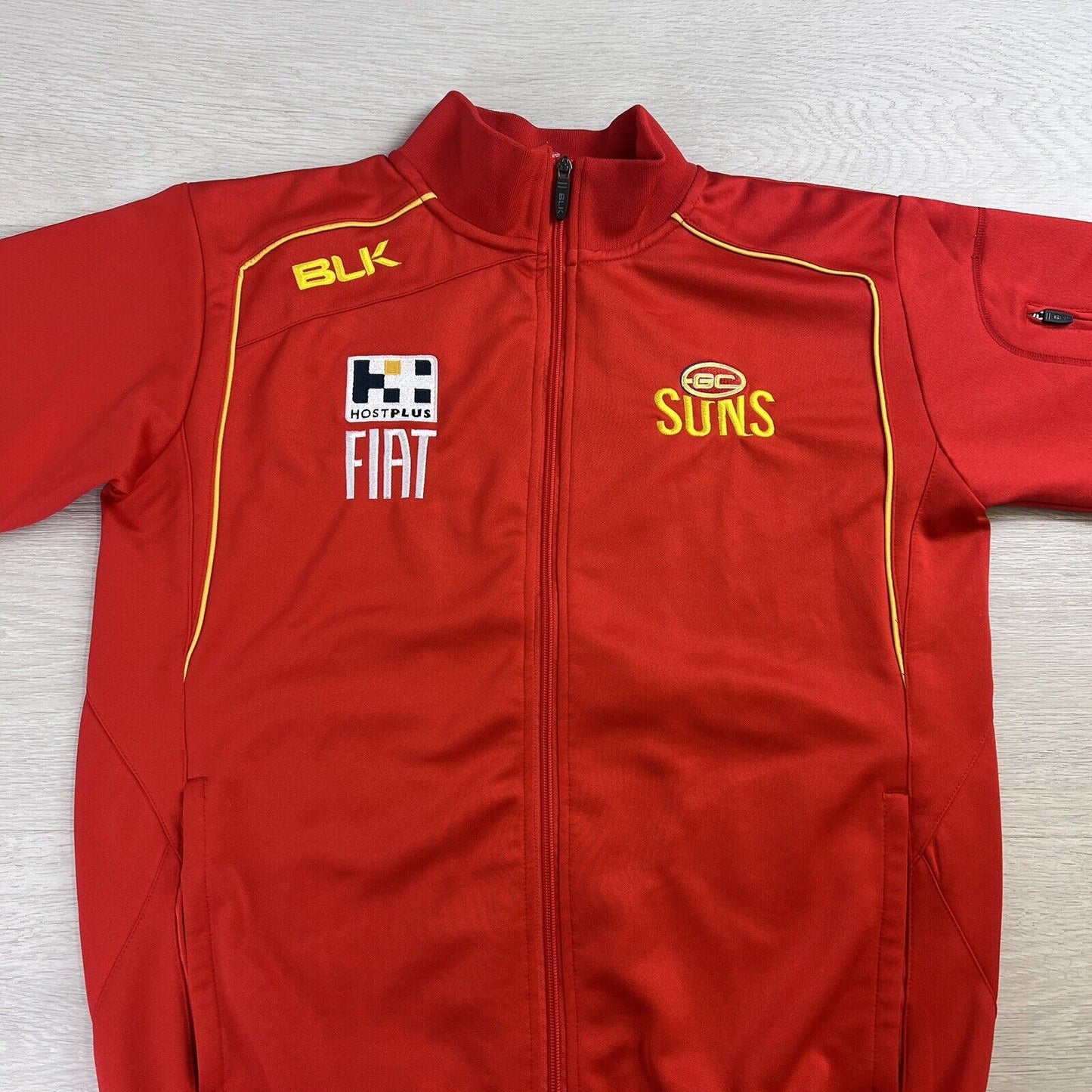BLK Gold Coast Suns AFL Full Zip Red Track Jacket Size Small (Measures M)
