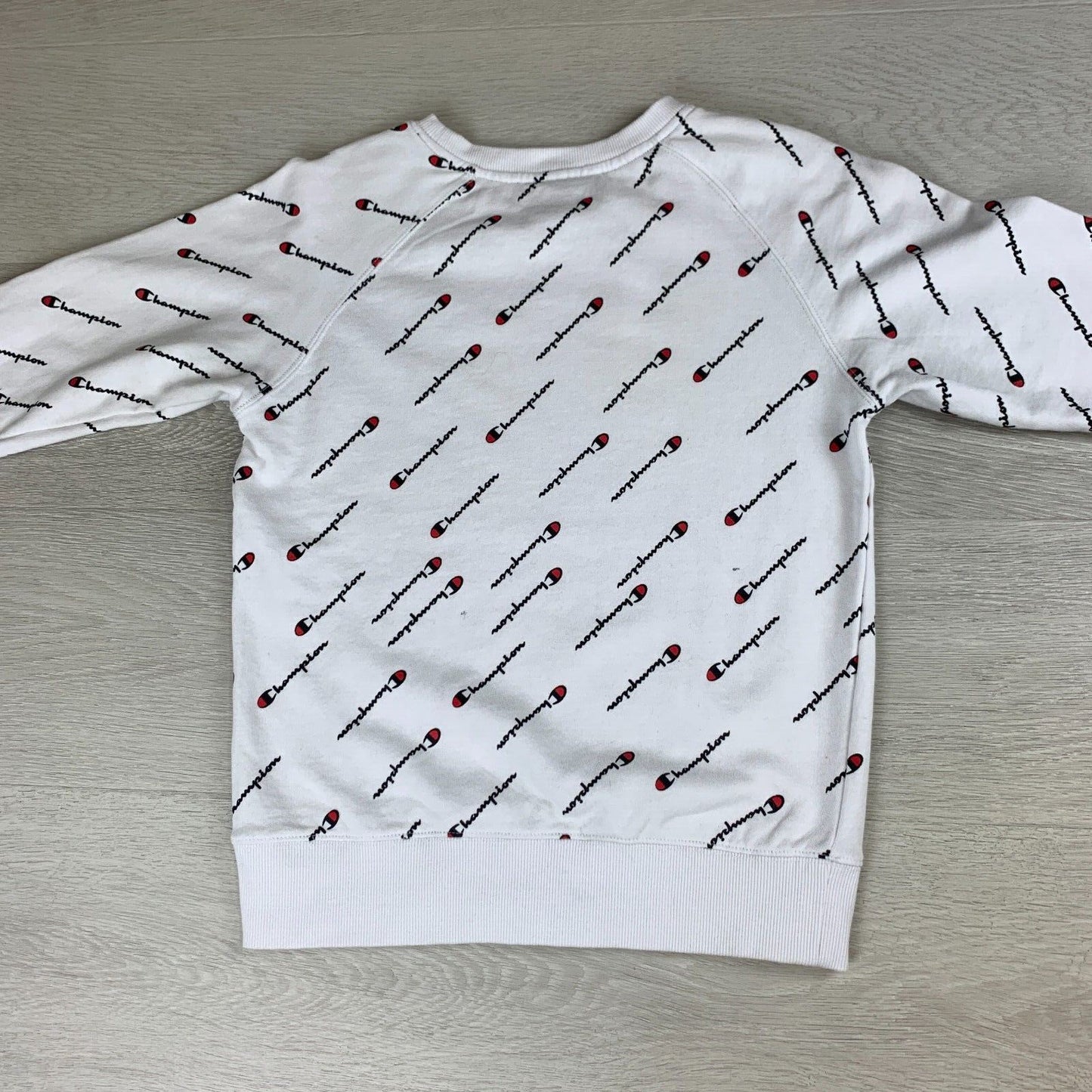 Champion All Over Logo Print Womens Pullover Jumper Size XS