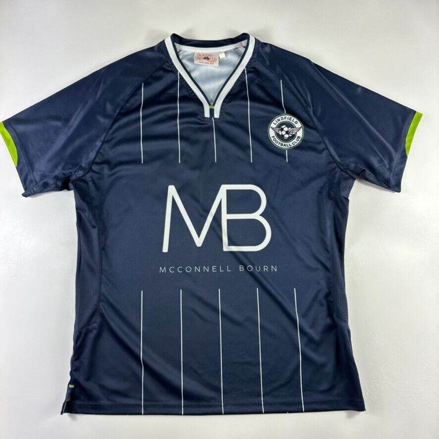Lindfield Football Club Mens Navy Blue Soccer Jersey Size S/M approx