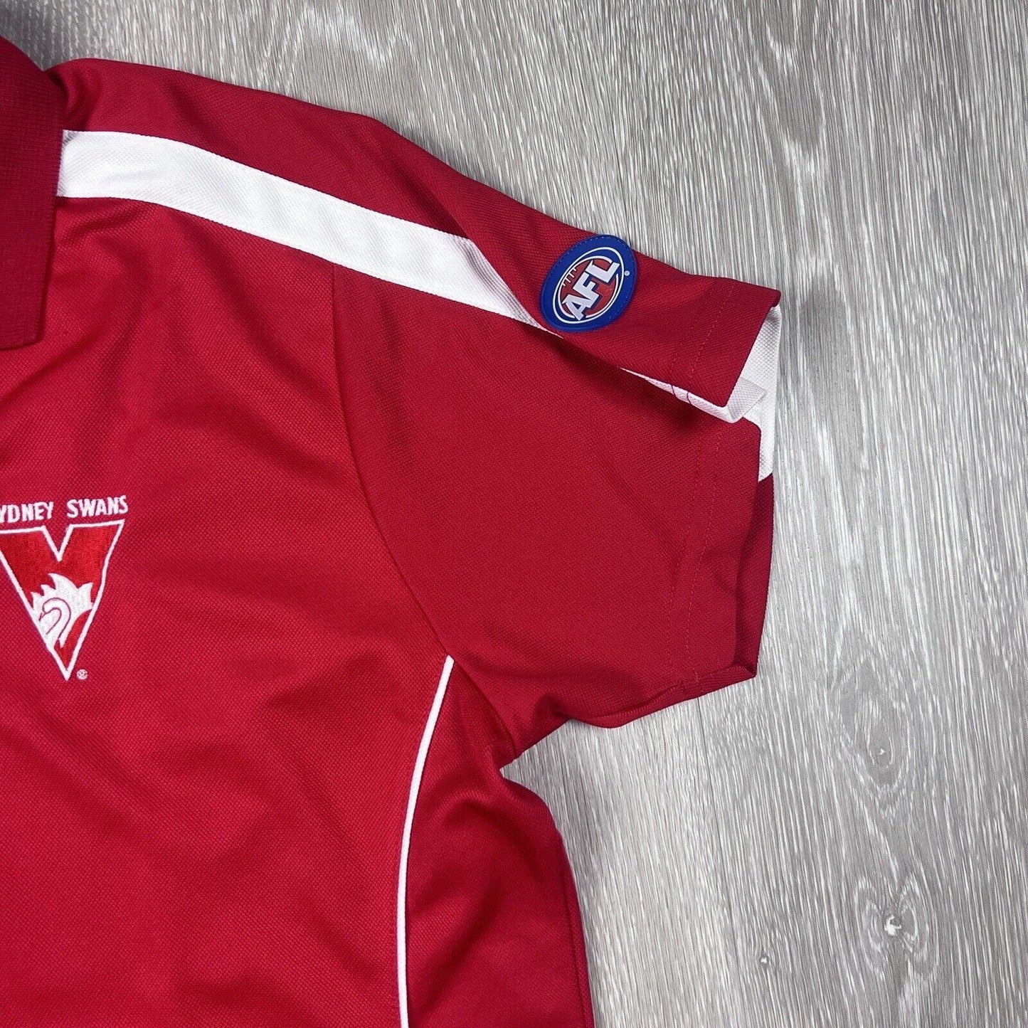 Sydney Swans Official AFL Womens Red Polo Shirt Size 16