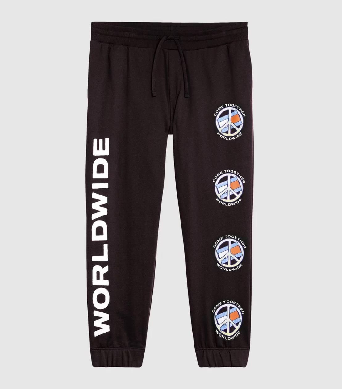 Tommy Hilfiger Jeans Mens Black World Peace Trackies Size 3XL (New)