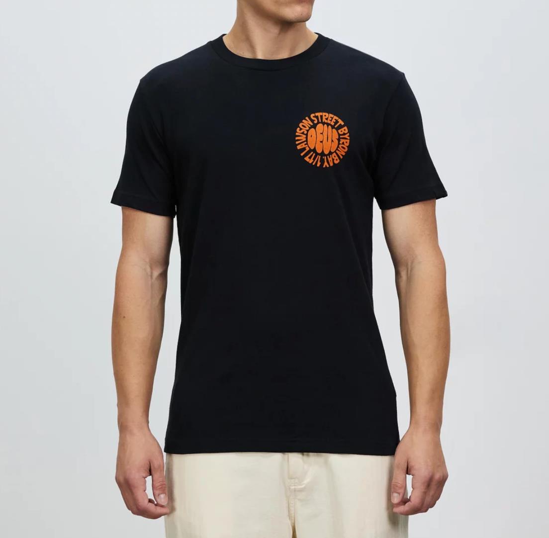 Deus Ex Machina Byron Bay Mens Black T-Shirt Size Small (New)