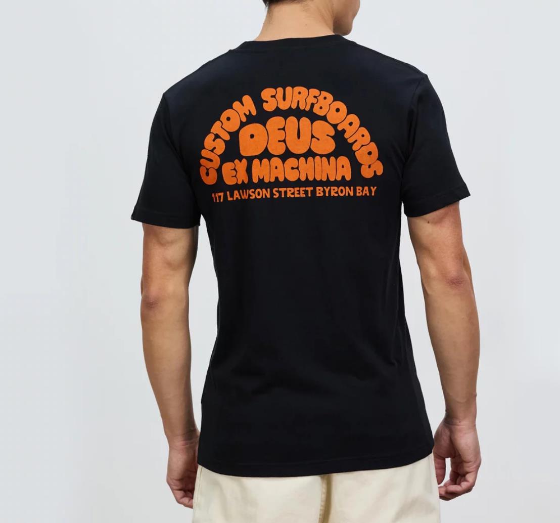 Deus Ex Machina Byron Bay Mens Black T-Shirt Size Small (New)