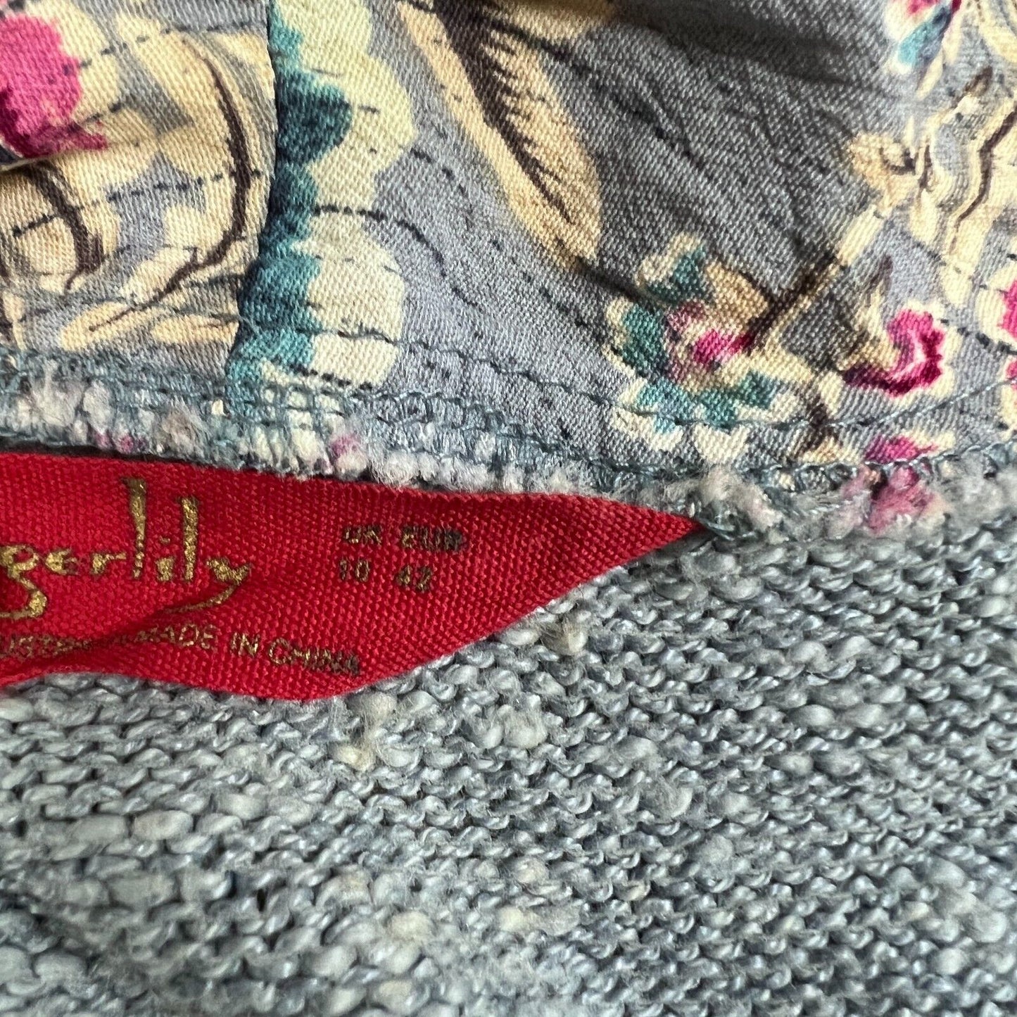 Tigerlily Womens Grey-Blue Cardigan Size 10