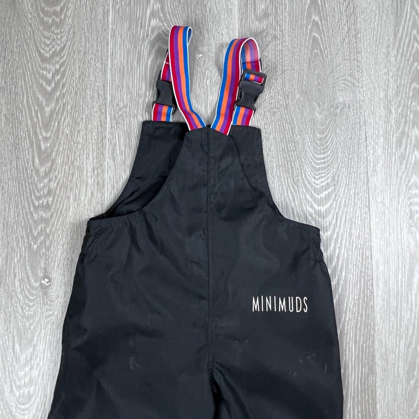 Minimuds Kids Black Waterpoof Overalls Size 4 Years